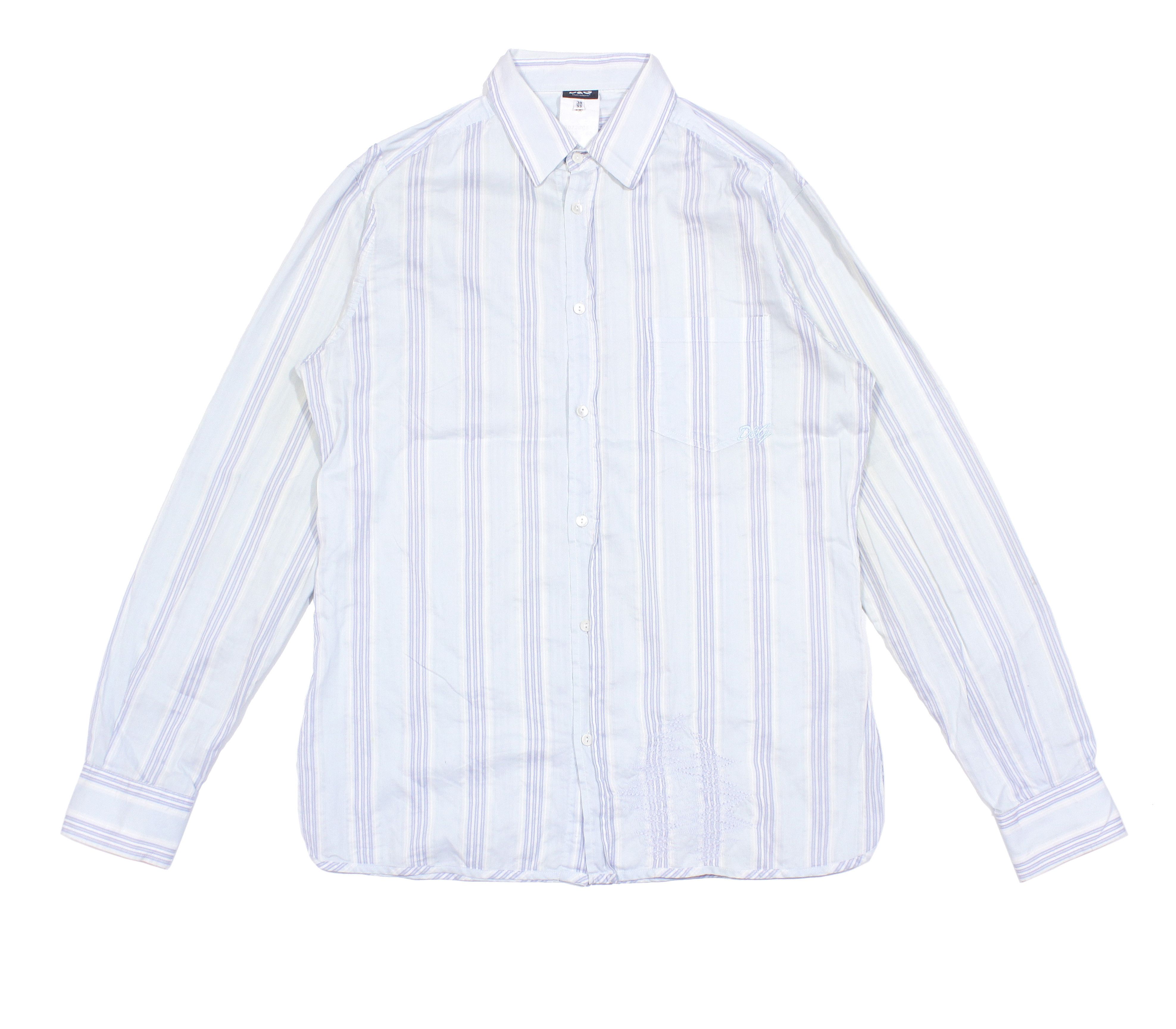Dolce & Gabbana S/S2005 Logo Striped Shirt Vintage Size US L / EU 52-54 / 3 - 1 Thumbnail