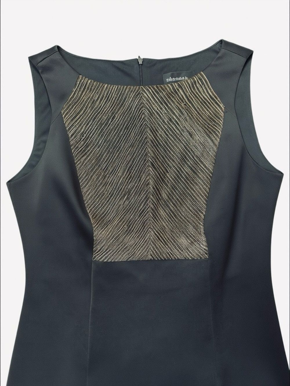 Other Connected Apparel Black Midi Dress With Metallic Front Pane Size XL / US 12-14 / IT 48-50 - 5 Thumbnail