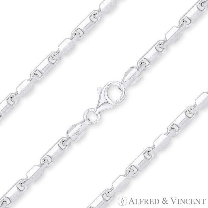 Other 2.8mm Heshe Bar Chain Necklace in .925 Sterling Silver 18" Size ONE SIZE - 1 Thumbnail