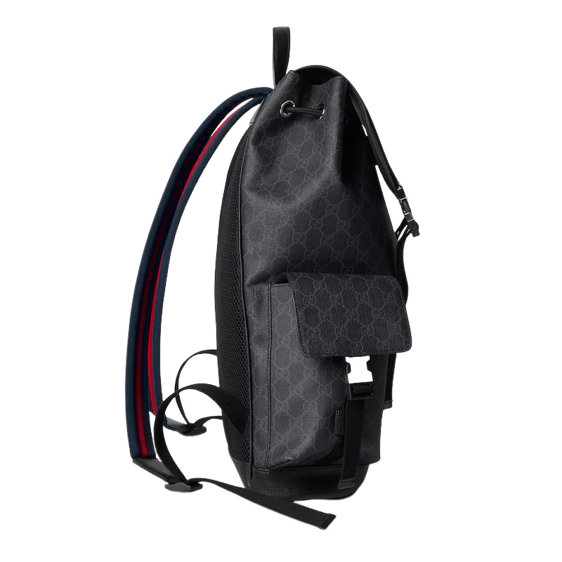 Gucci GUCCI Large $2700 Black GG Canvas Backpack New & Authentic Size ONE SIZE - 4 Thumbnail