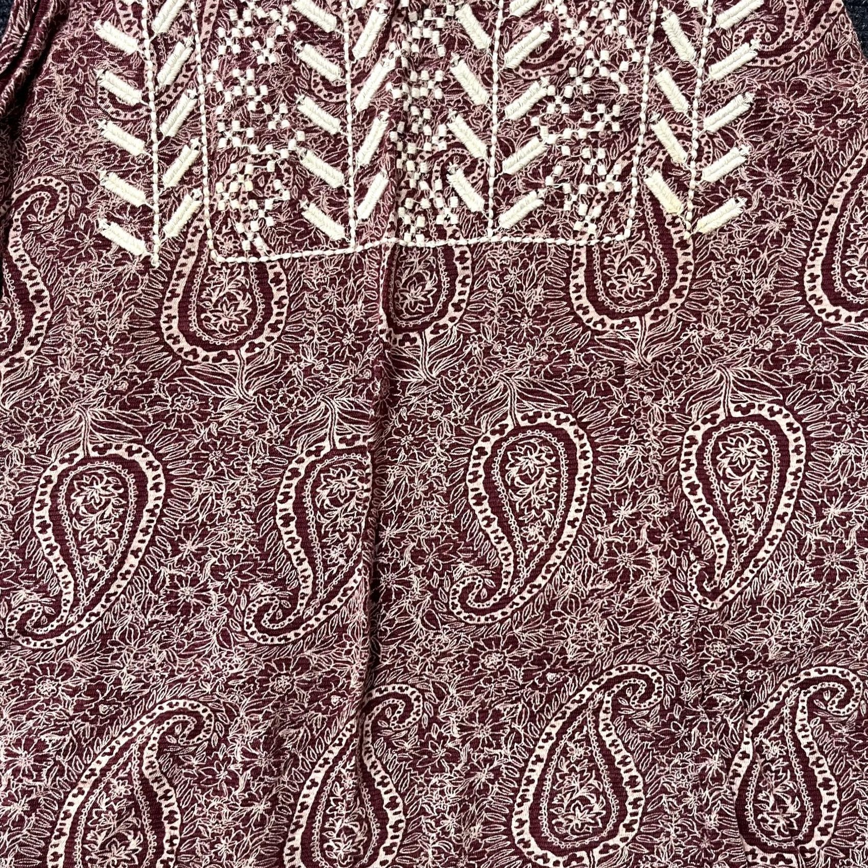 Lucky Brand Lucky Brand Tank Womens XS Red Paisley Embroidered Scoop Neck Boho Shirt Sleeveless Womens XS Red Paisley Embroidered Boho Tank Top Size XS / US 0-2 / IT 36-38 - 2 Thumbnail