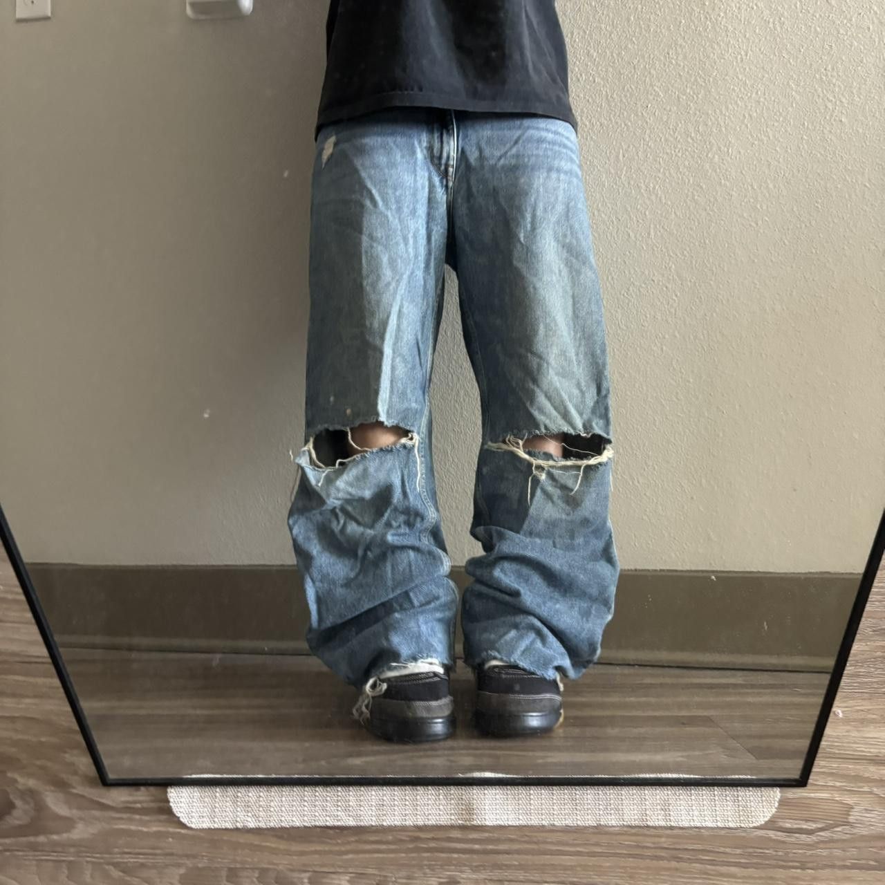 Zara Crazy Baggy Distressed Zara Skater Style Streetwear Denim Jeans! 30 x 31 Size US 30 / EU 46 - 1 Thumbnail