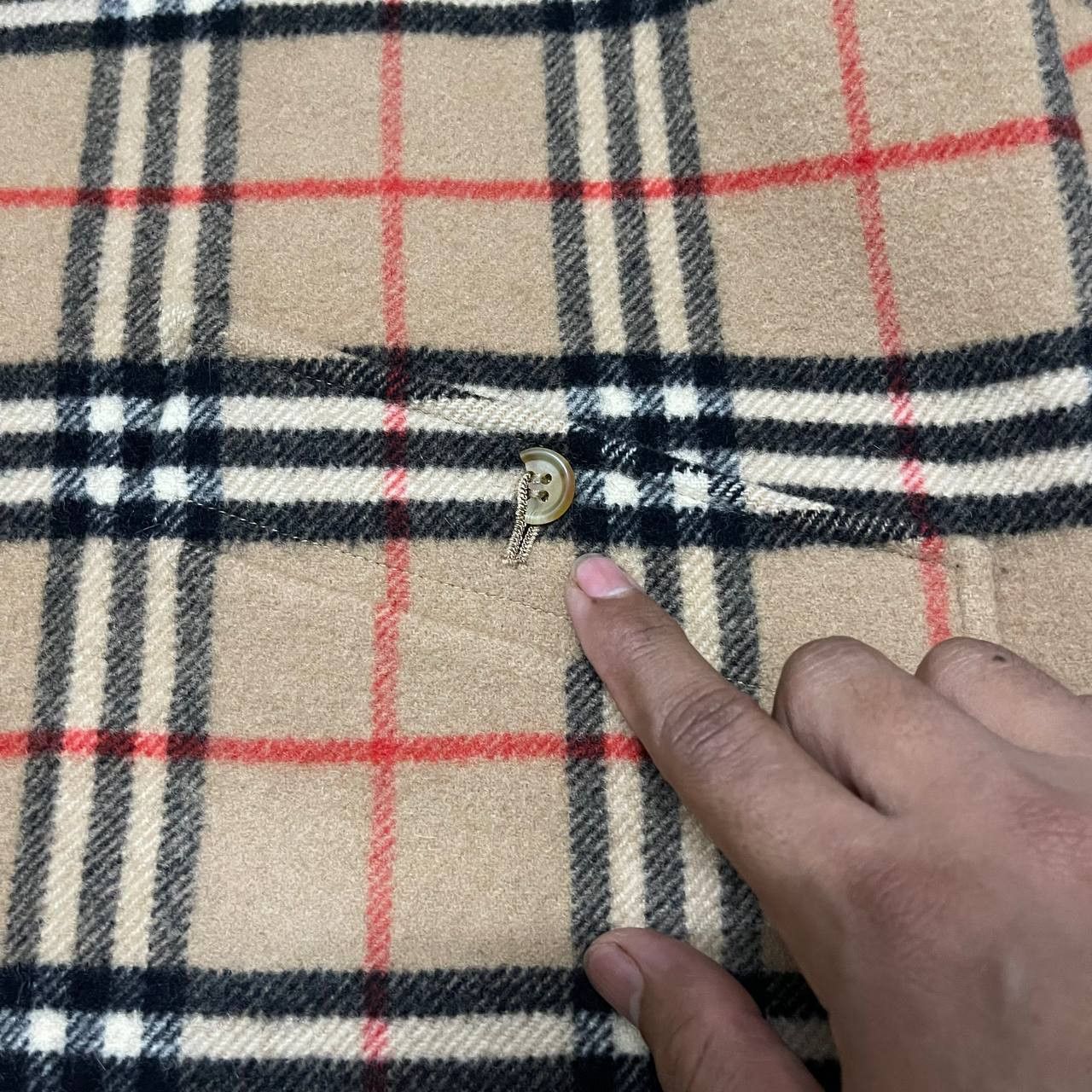 Burberry Vintage 90's Burberry Nova Check Reversible Wool Coat Size US M / EU 48-50 / 2 - 8 Thumbnail