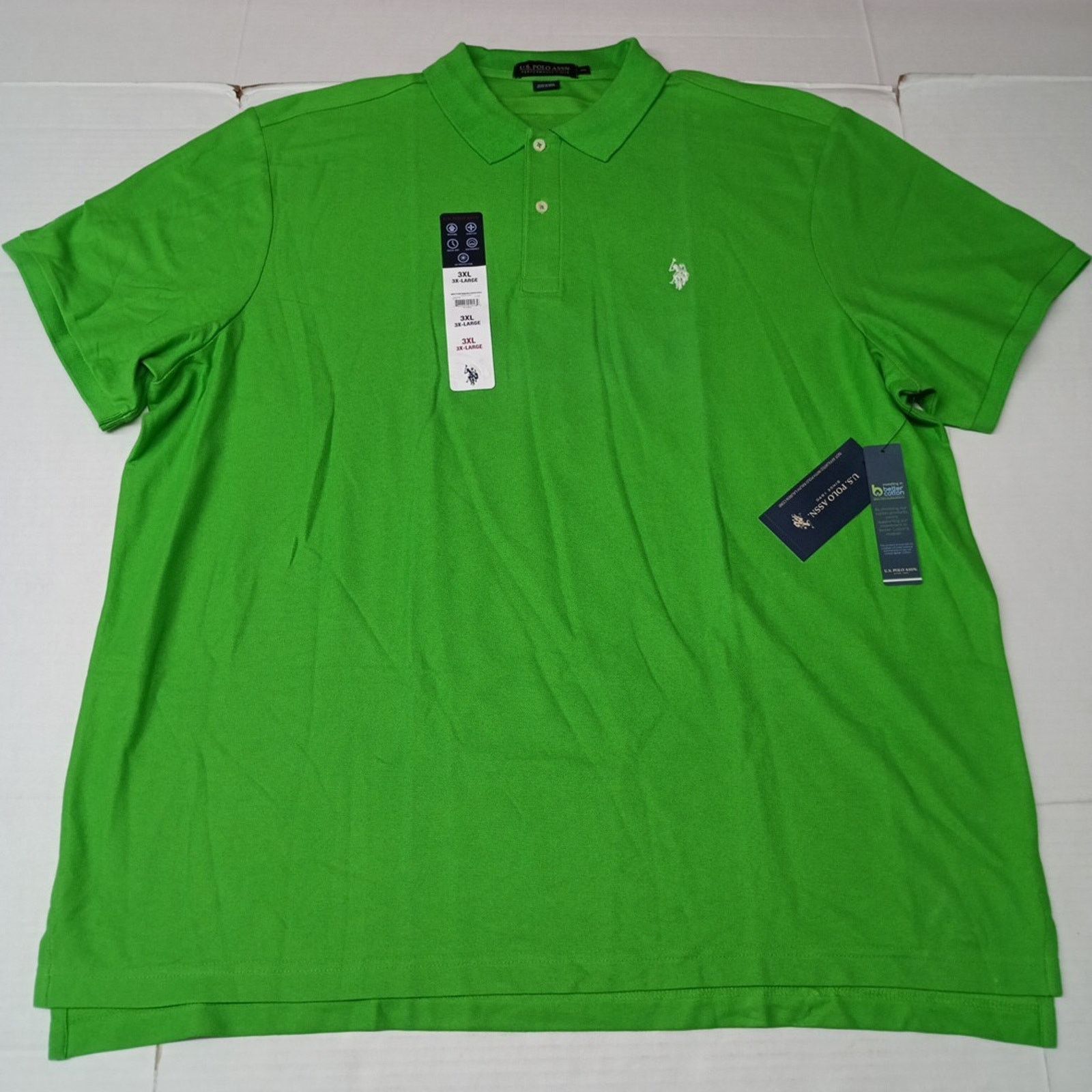 U.S. Polo Assn. U.S. Polo Assn. Performance Polo Shirt Men's Size 3XL Green Size US XXL / EU 58 / 5 - 1 Thumbnail