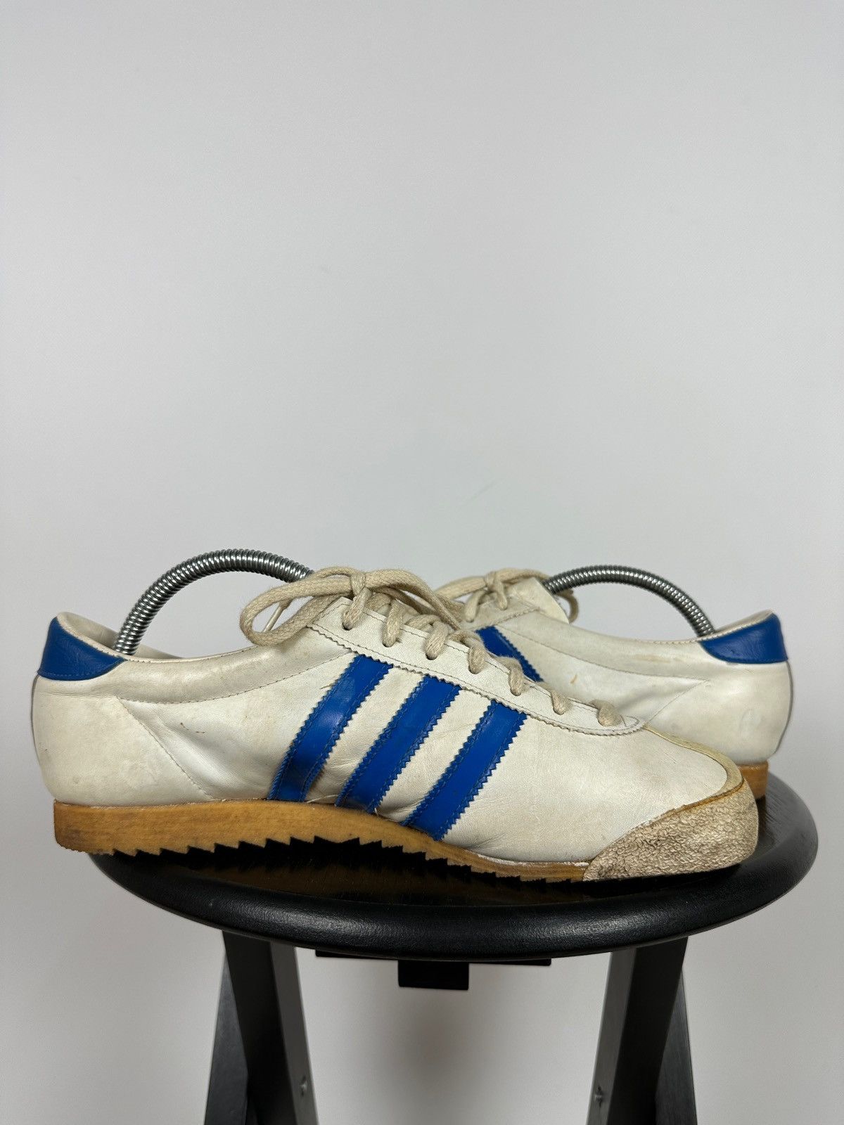 Adidas 1970-80s Adidas Rom Leather Sneakers Made In Austria Size US 9 / EU 42 - 7 Thumbnail