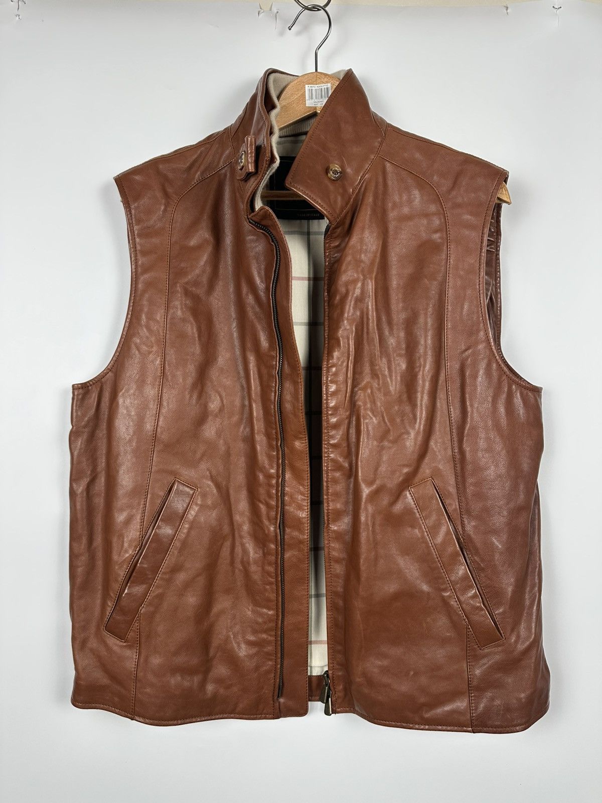 Loro Piana Loro Piana Leather Brown Vest Size US L / EU 52-54 / 3 - 3 Thumbnail