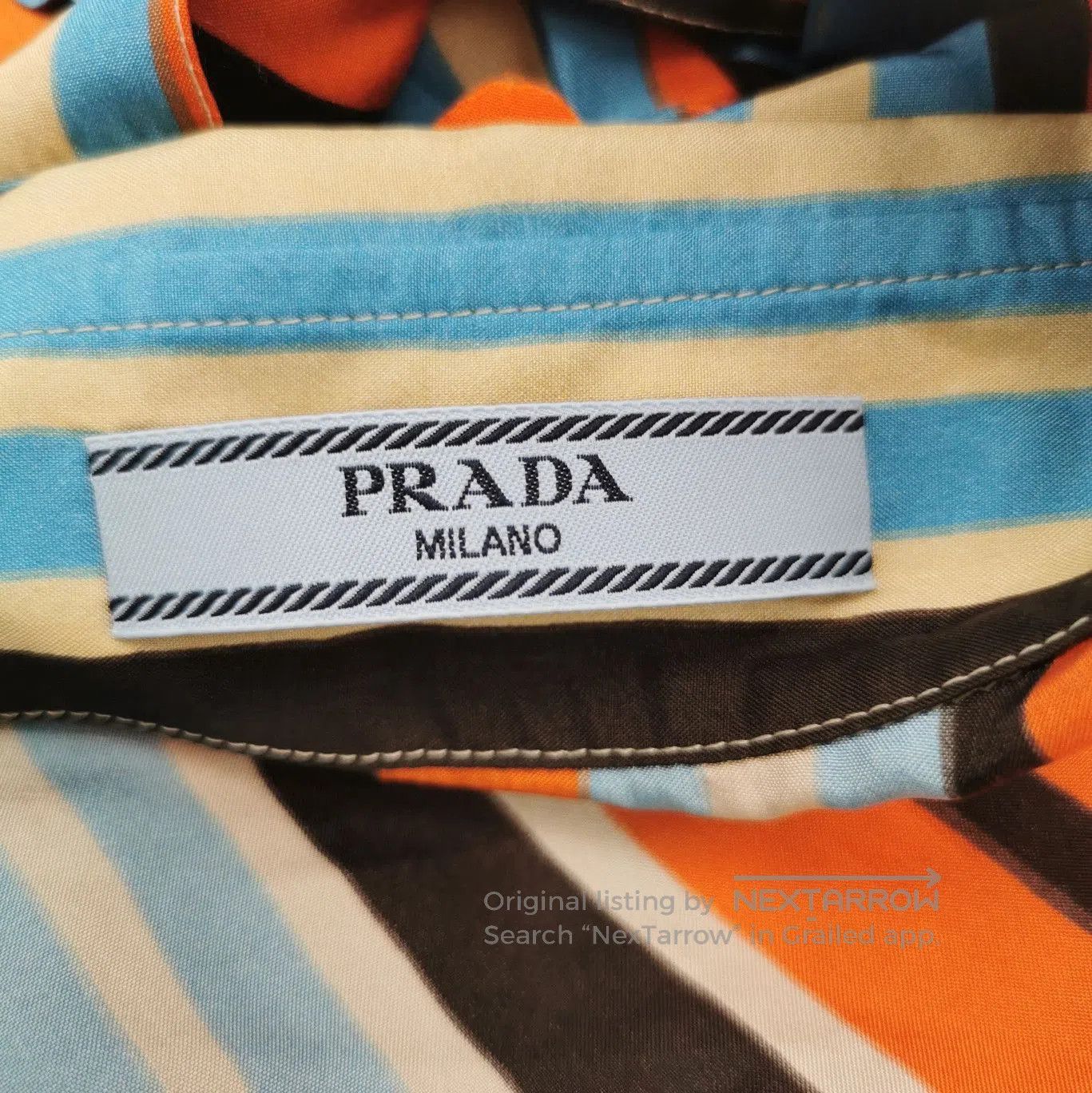 Prada Prada Colorful Striped Long Sleeve Shirt . Size XS / US 0-2 / IT 36-38 - 4 Thumbnail