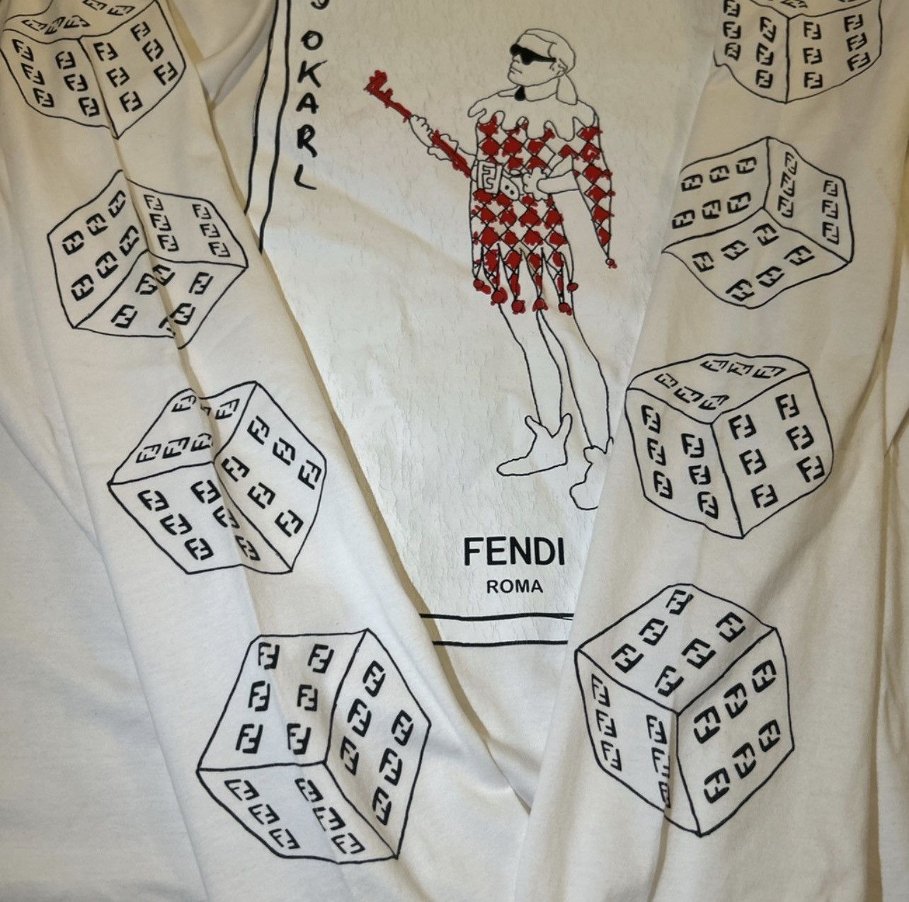 Fendi 🔥Free Shipping Fendi JoKarl Long-Sleeve Tee🔥 Size US M / EU 48-50 / 2 - 4 Thumbnail