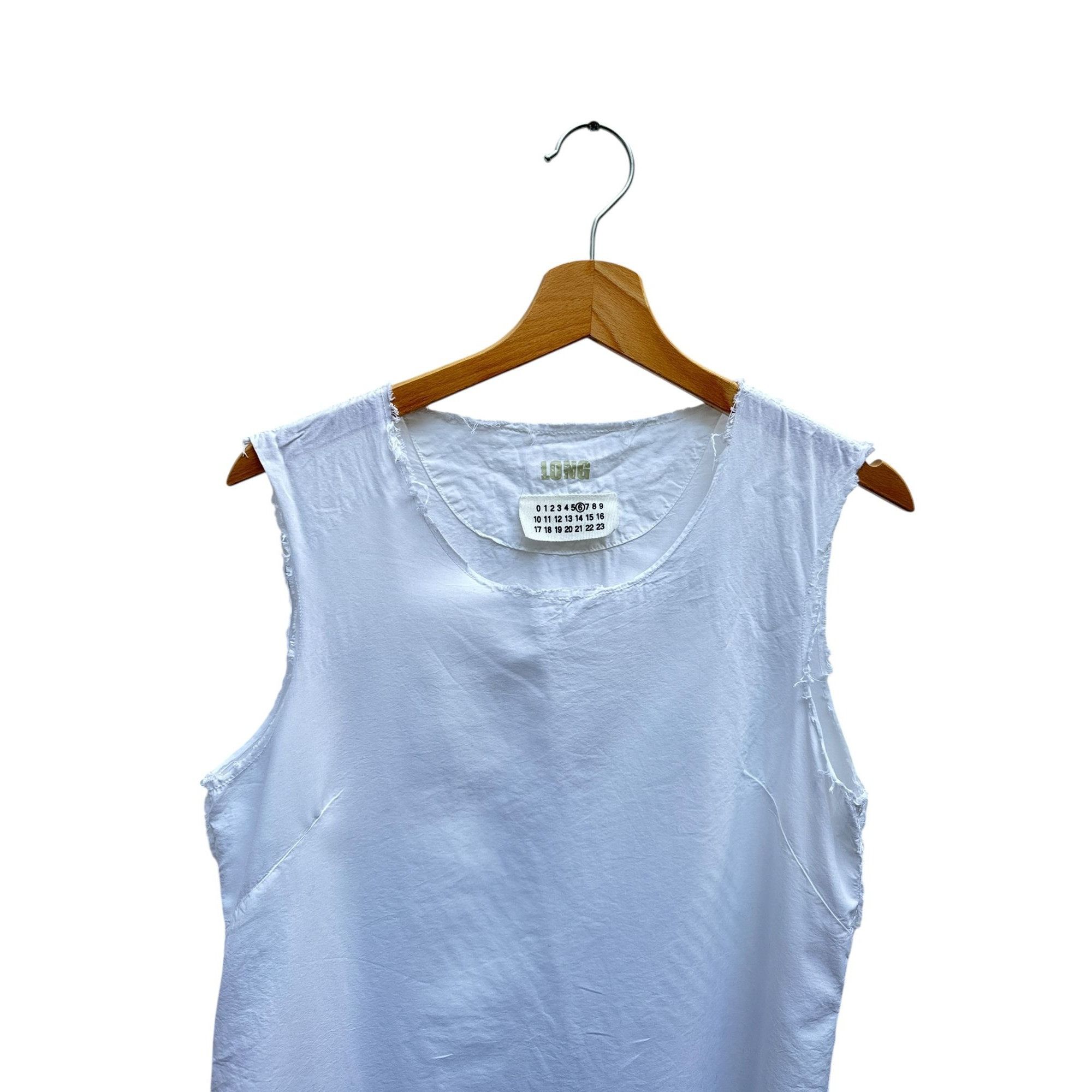 Maison Margiela Spring/Summer 2002 White Dress with Raw Edges Size M / US 6-8 / IT 42-44 - 2 Thumbnail