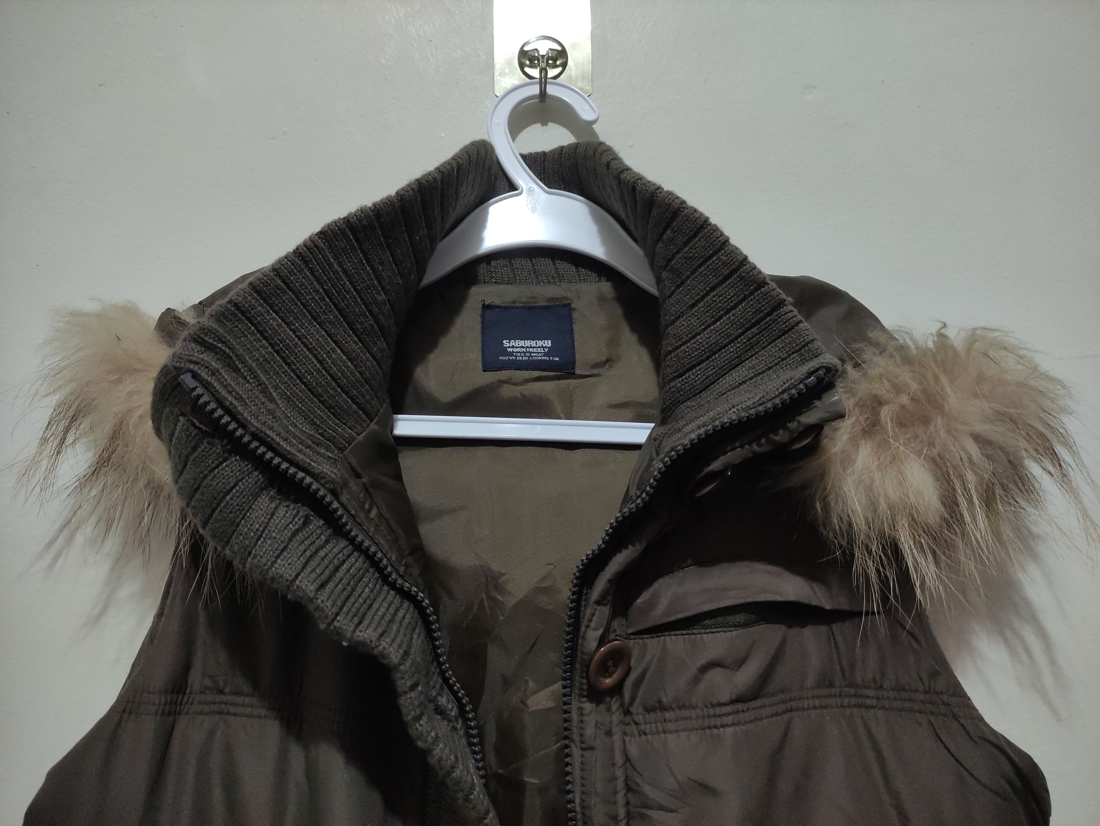 Japanese Brand 2000s Japanese archive Saburoku fur zip Vest Down jacket Size US M / EU 48-50 / 2 - 3 Thumbnail