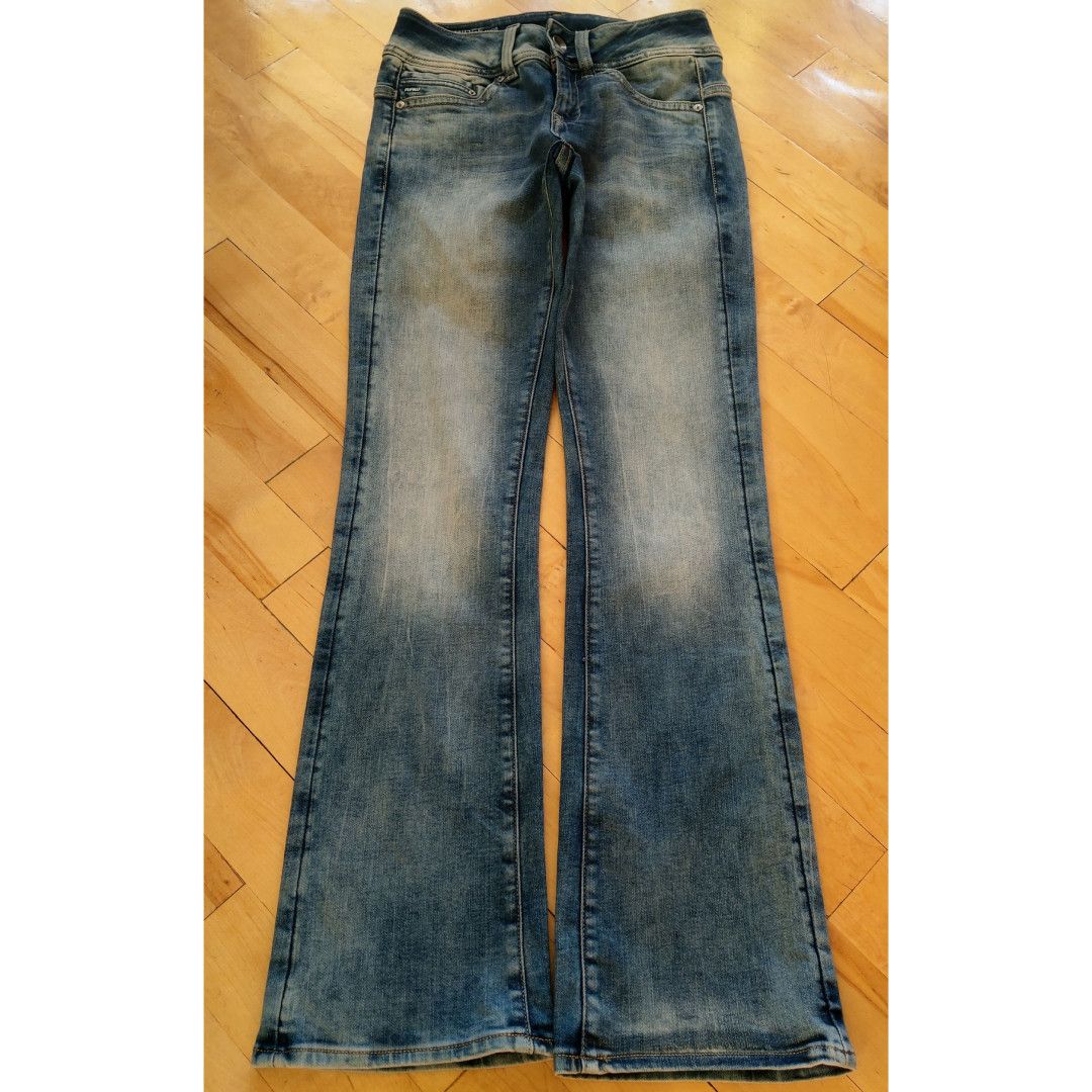 G-Star Flared Bootcut Skinny Stacked Pants Bell Bottom Denim 27 Size US 27 - 1 Thumbnail
