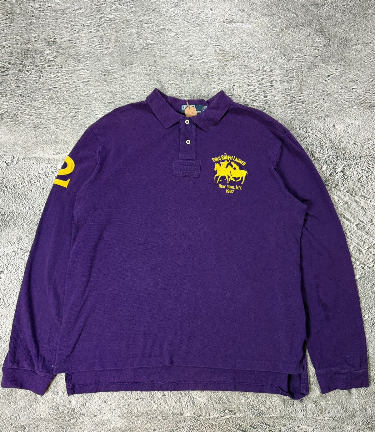 Ralph Lauren Chief Keef Polo Ralph Lauren longsleeve purple big pony Size US XXL / EU 58 / 5 - 1 Thumbnail