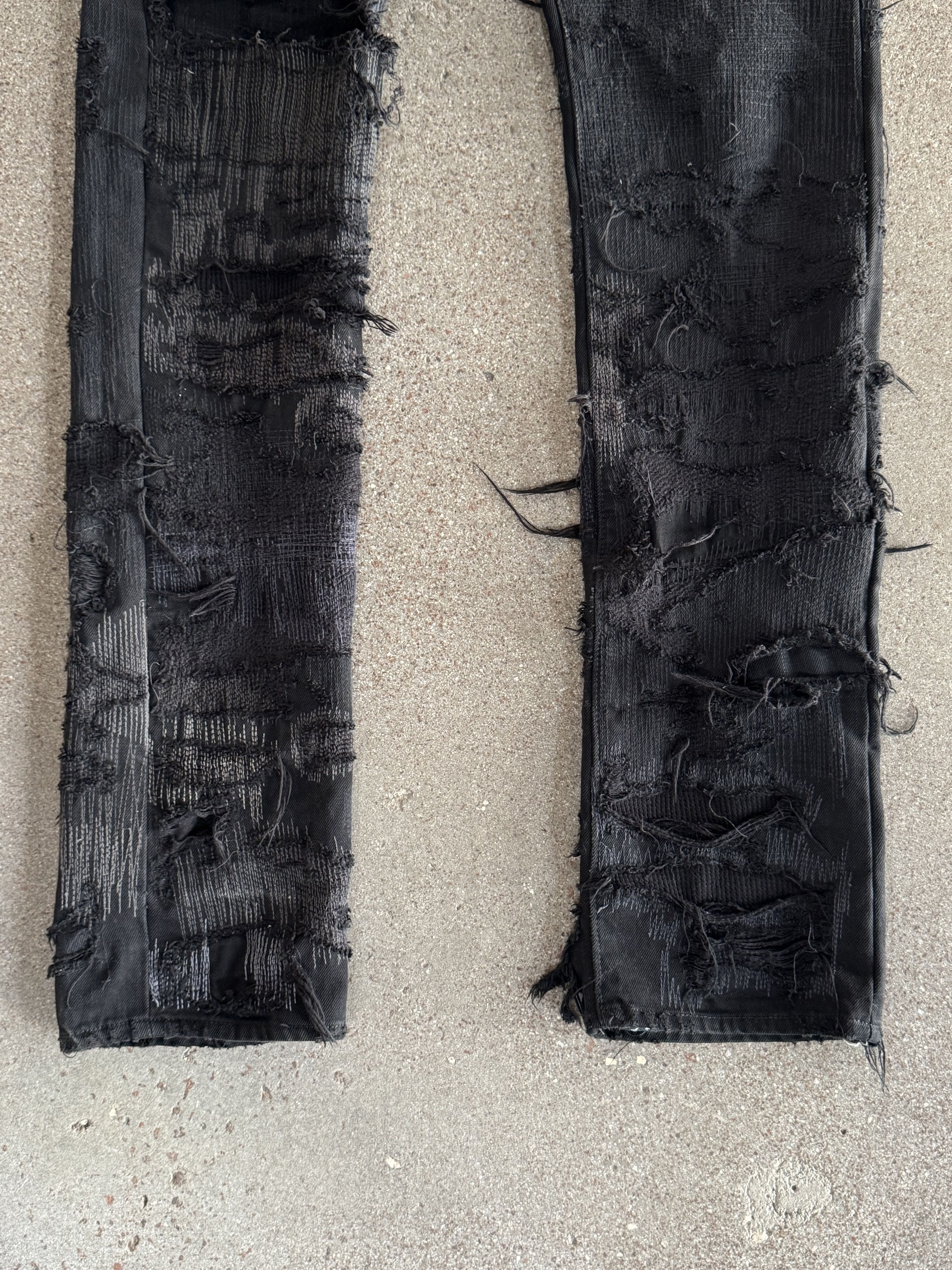 Undercover AW2005 'Arts & Crafts' 85 Black Denim Size US 31 - 3 Thumbnail