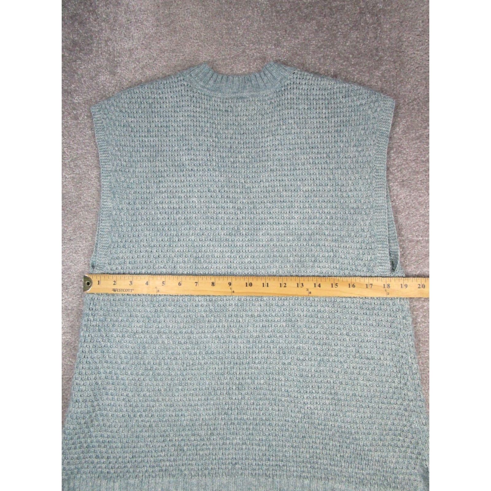 J. Jill J.Jill Mens Small Blue Cotton Knit Pullover Vest Shirt Sweater Size US S / EU 44-46 / 1 - 5 Thumbnail