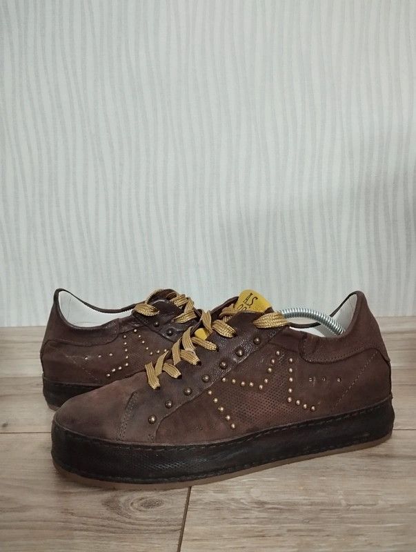 A.S.98 AS 98 Air Step size 37 leather brown sneakers Size US 7 / IT 37 - 1 Thumbnail