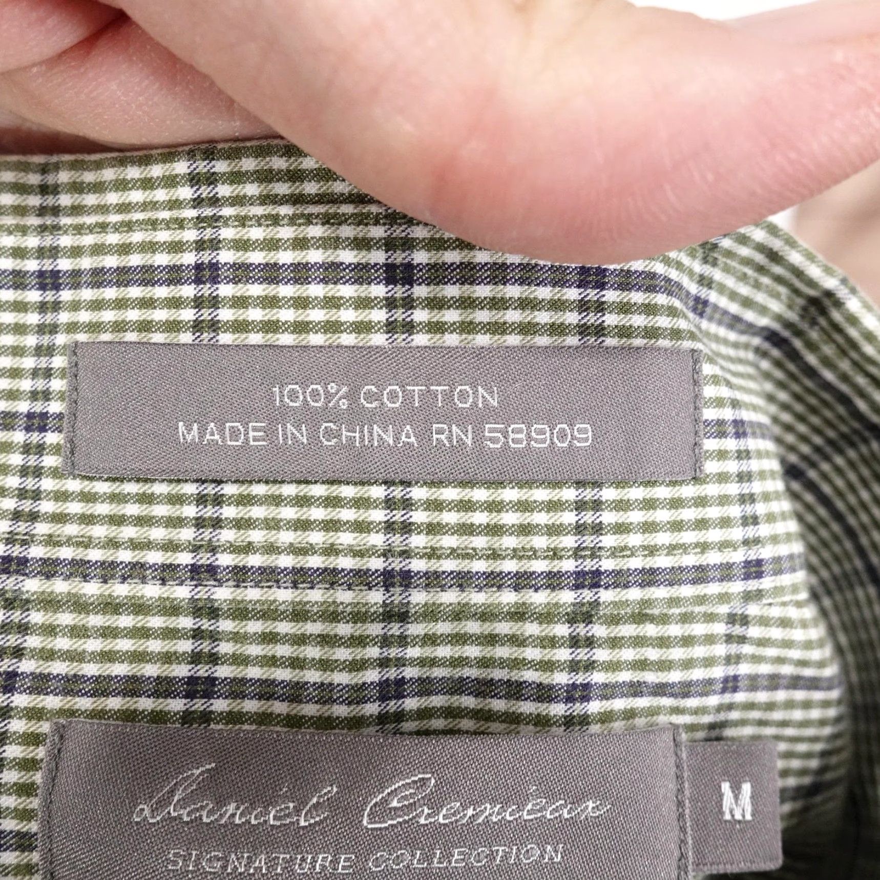 Cremieux VINTAGE Cremieux Shirt Mens Medium Green Plaid Slim Fit Button-Up Size US M / EU 48-50 / 2 - 7 Thumbnail
