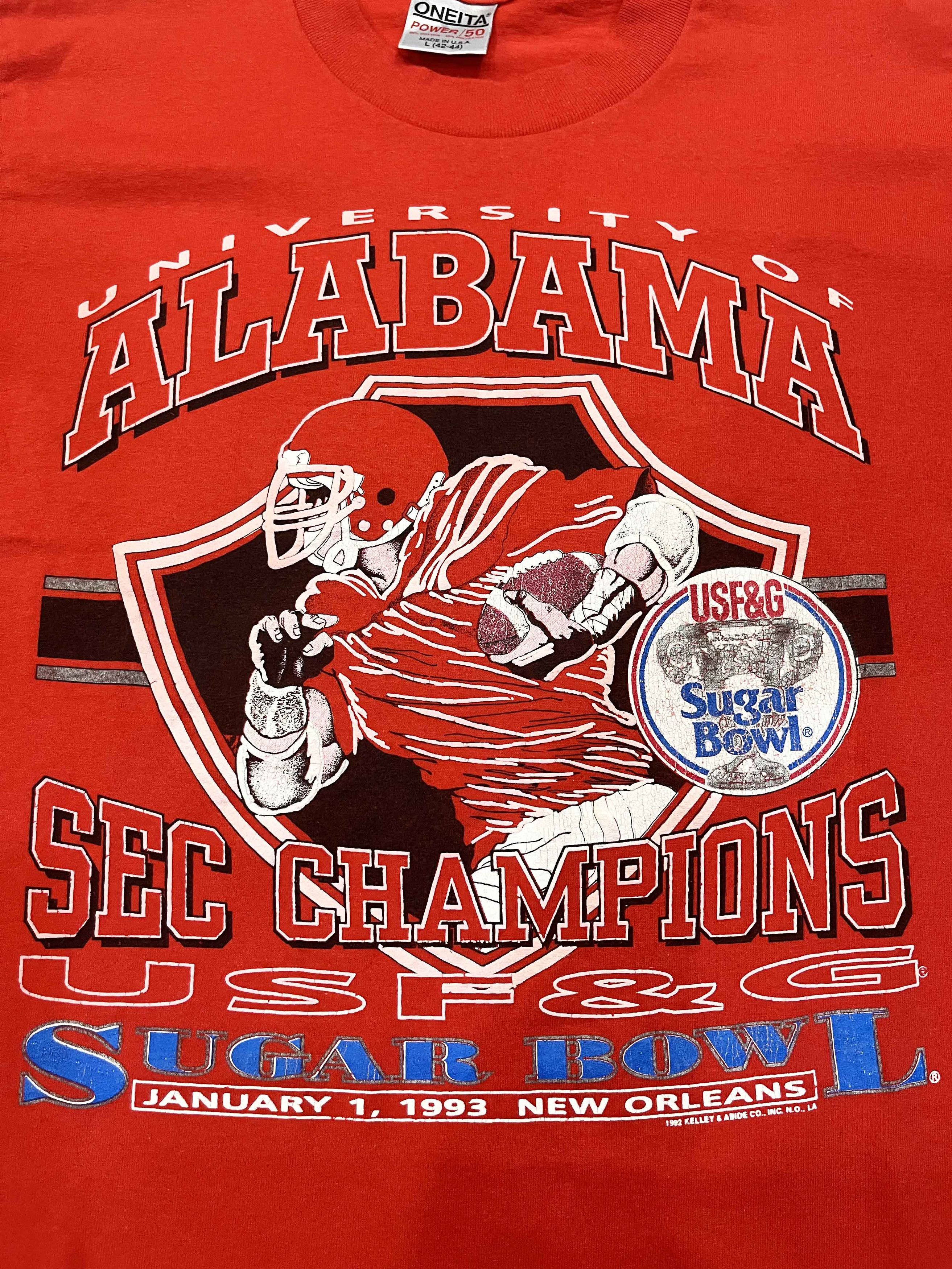 NCAA × Vintage Vintage 1992 NCAA Alabama Crimson Tide Football T-Shirt Size US L / EU 52-54 / 3 - 2 Thumbnail