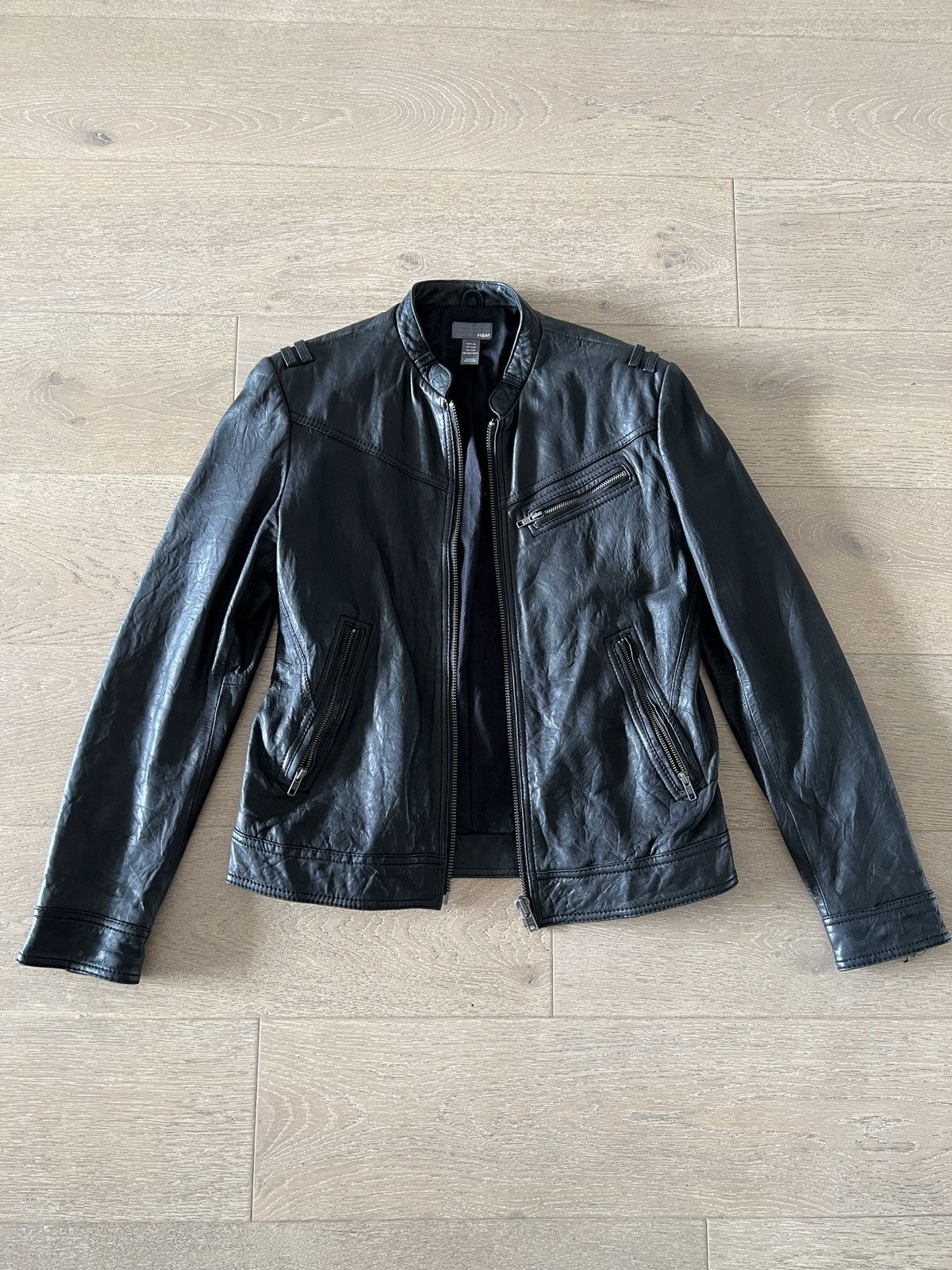 H&M Vintage H&M Leather Jacket Size US L / EU 52-54 / 3 - 1 Thumbnail