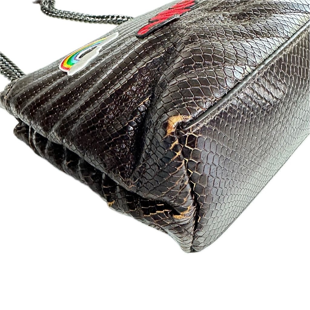 Rebecca Minkoff Rebecca Minkoff Edie Chevron Brown Leather Crossbody Bag Size ONE SIZE - 16 Thumbnail