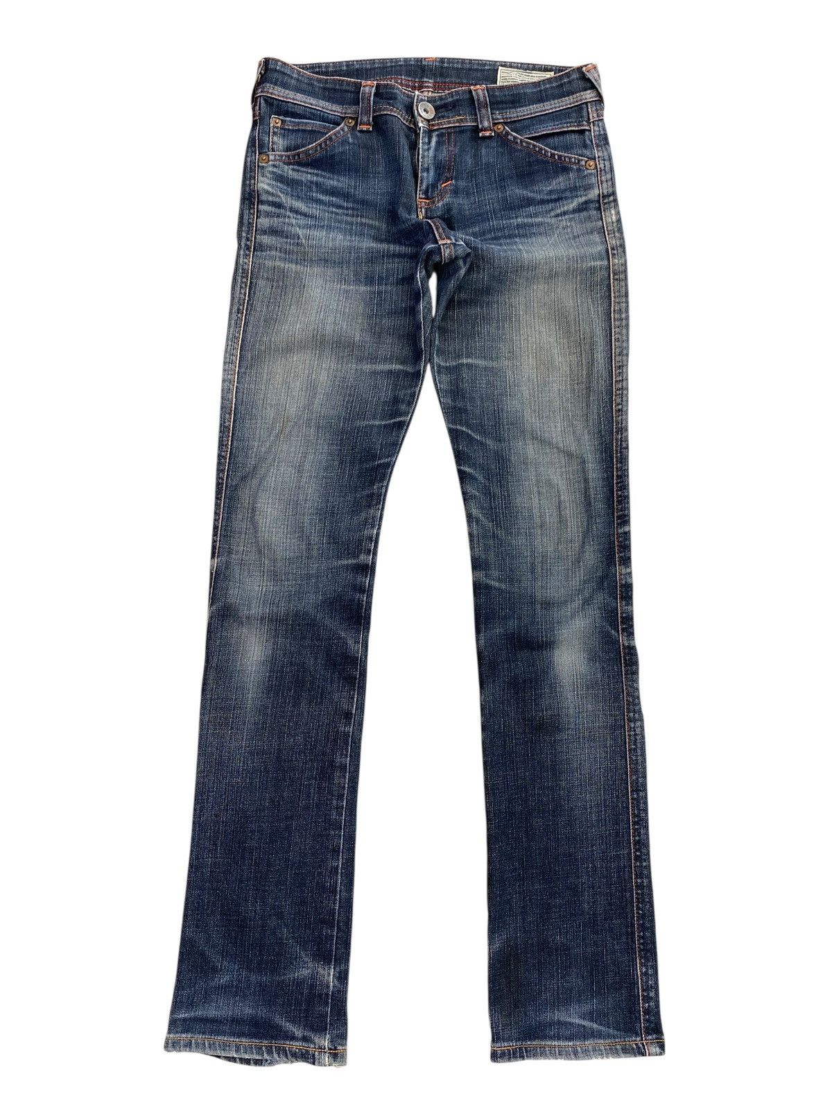 Edwin Edwin Whiskers Faded Wash Style Loose Jeans Size US 30 / EU 46 - 1 Thumbnail