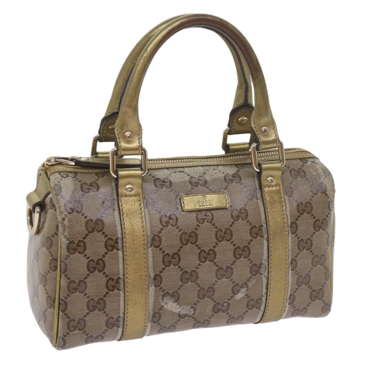 image of Gucci GG Crystal Hand Bag Gold 193604 Auth 60877, Women's