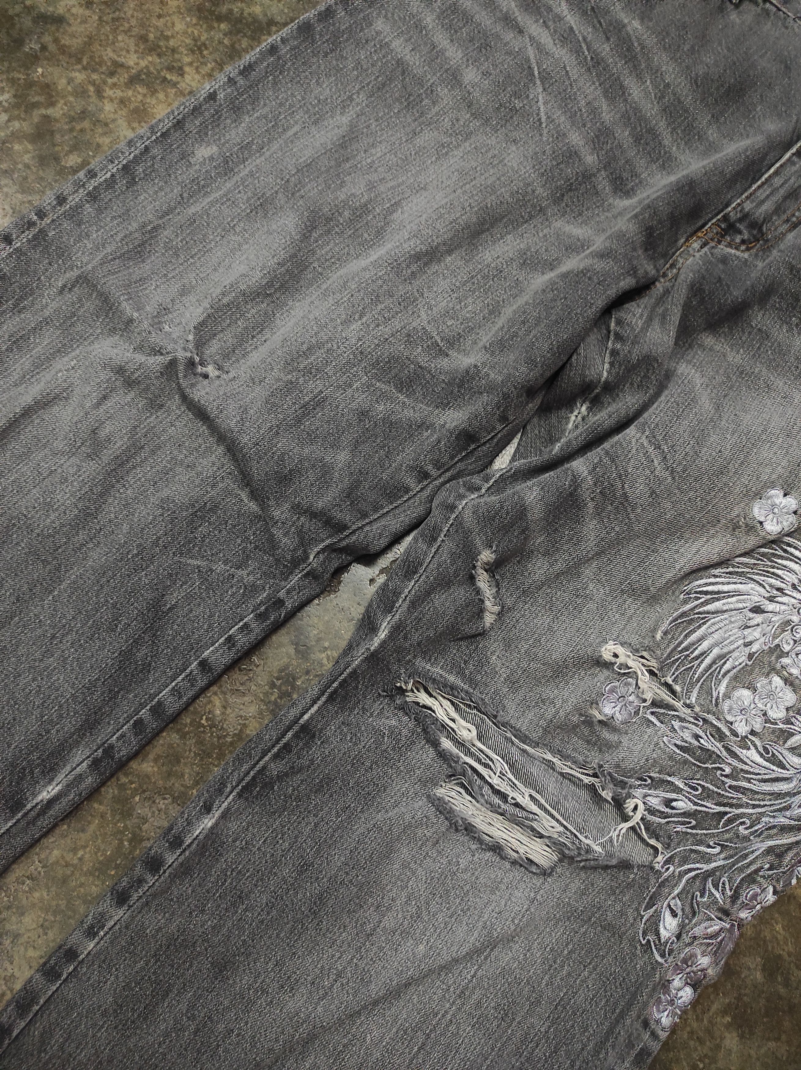 Japanese Brand × Vintage DENIM SUKAJAN SAKURA DISTRESSED JEANS Size US 38 / EU 54 - 7 Thumbnail