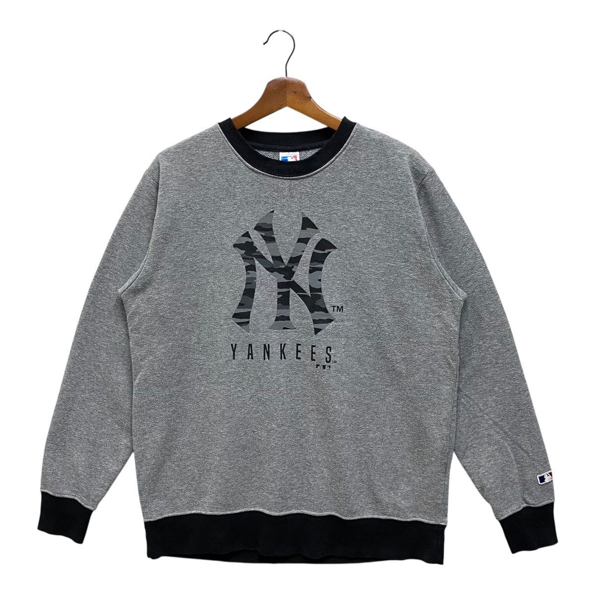 MLB Vintage MLB New York Yankees Sweatshirt Gray Camo Logo Large Size US L / EU 52-54 / 3 - 1 Thumbnail