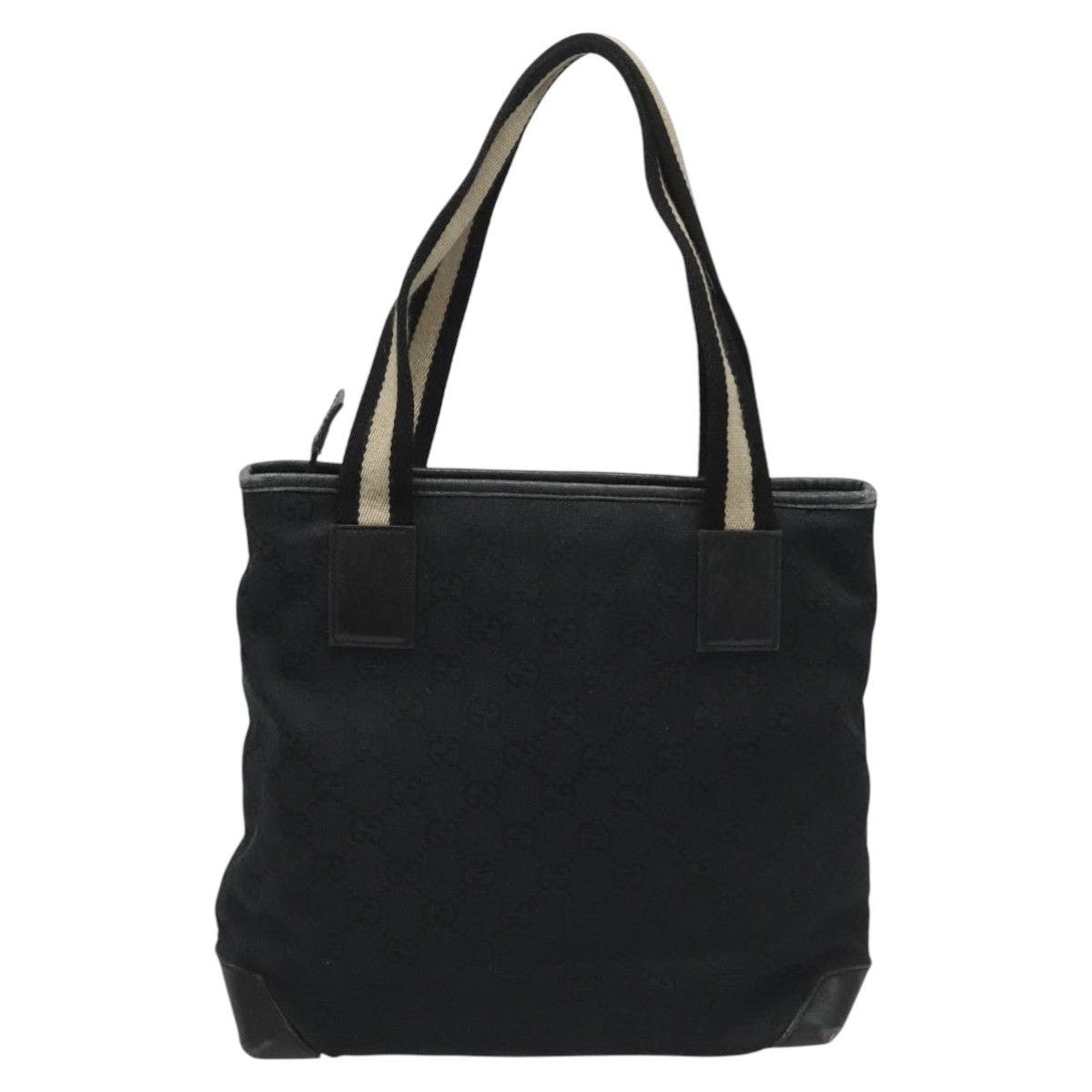 Gucci GUCCI GG Canvas Sherry Line Tote Bag Black White 019 0402 Size ONE SIZE - 3 Thumbnail