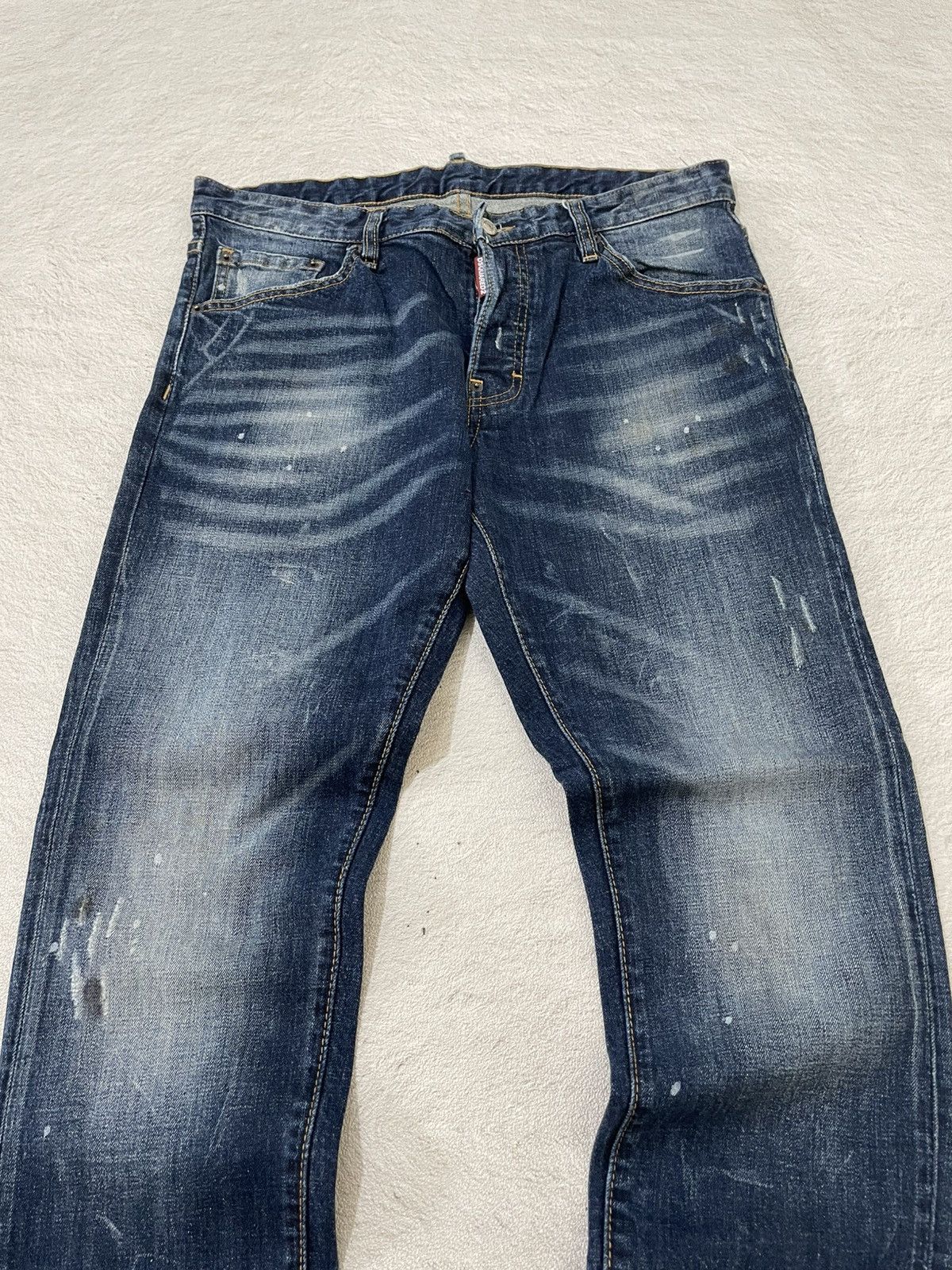 Japanese Brand 00s Dsquared Archival Mudwash Denim Distressed Y2K Japan Size US 33 - 2 Thumbnail