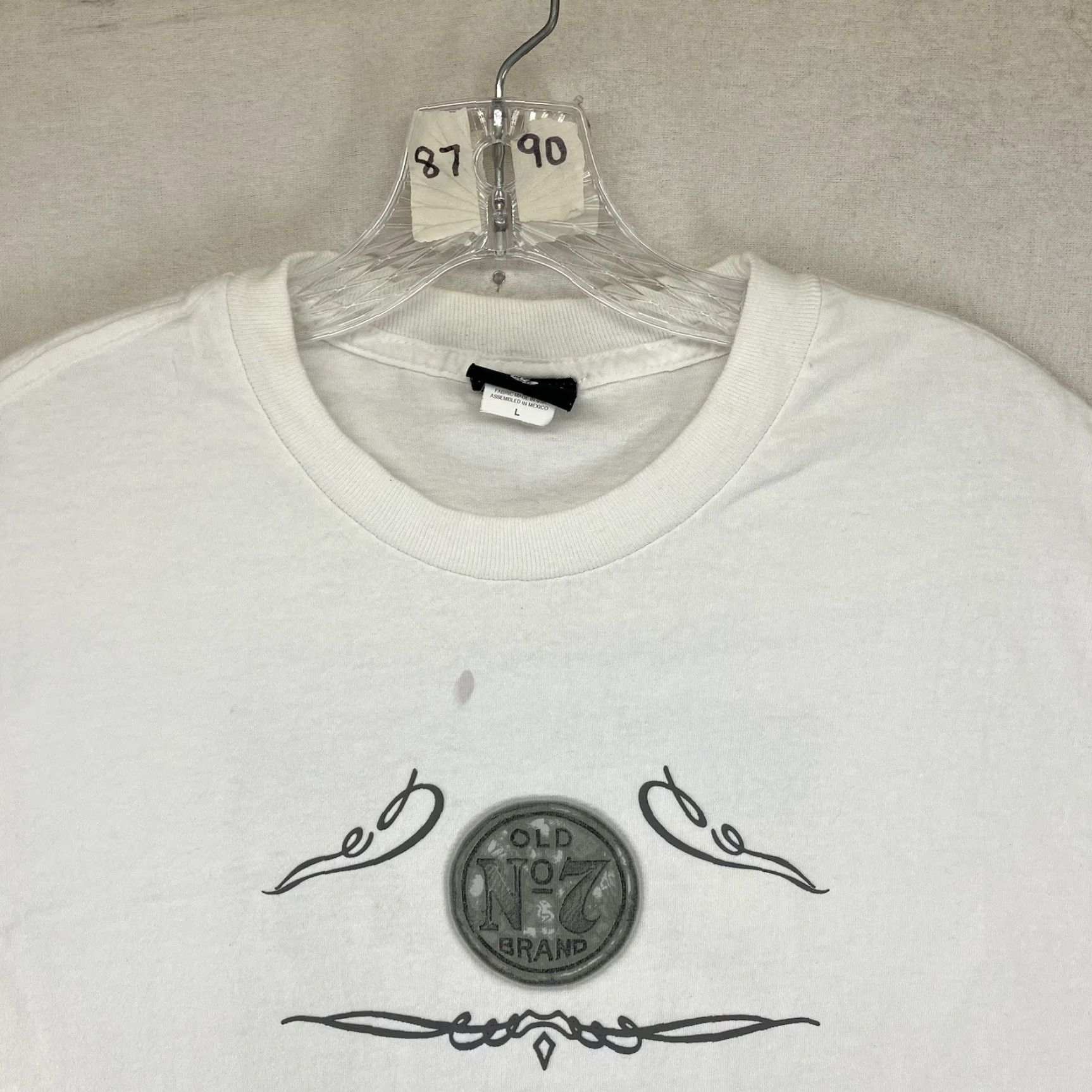 Vintage VINTAGE Jack Daniels Whiskey T-Shirt Mens Large White Cotton Cowboy Graphic 80s 90s USA Size US L / EU 52-54 / 3 - 6 Thumbnail