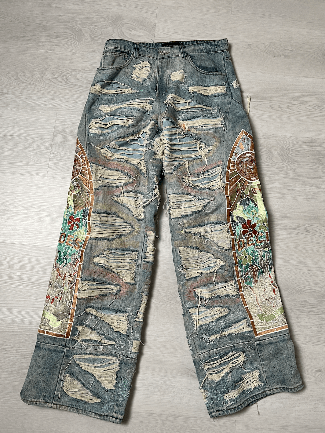 Who Decides War WHO DECIDES WAR Embroidery Multicolor Jeans Size US 34 / EU 50 - 1 Thumbnail