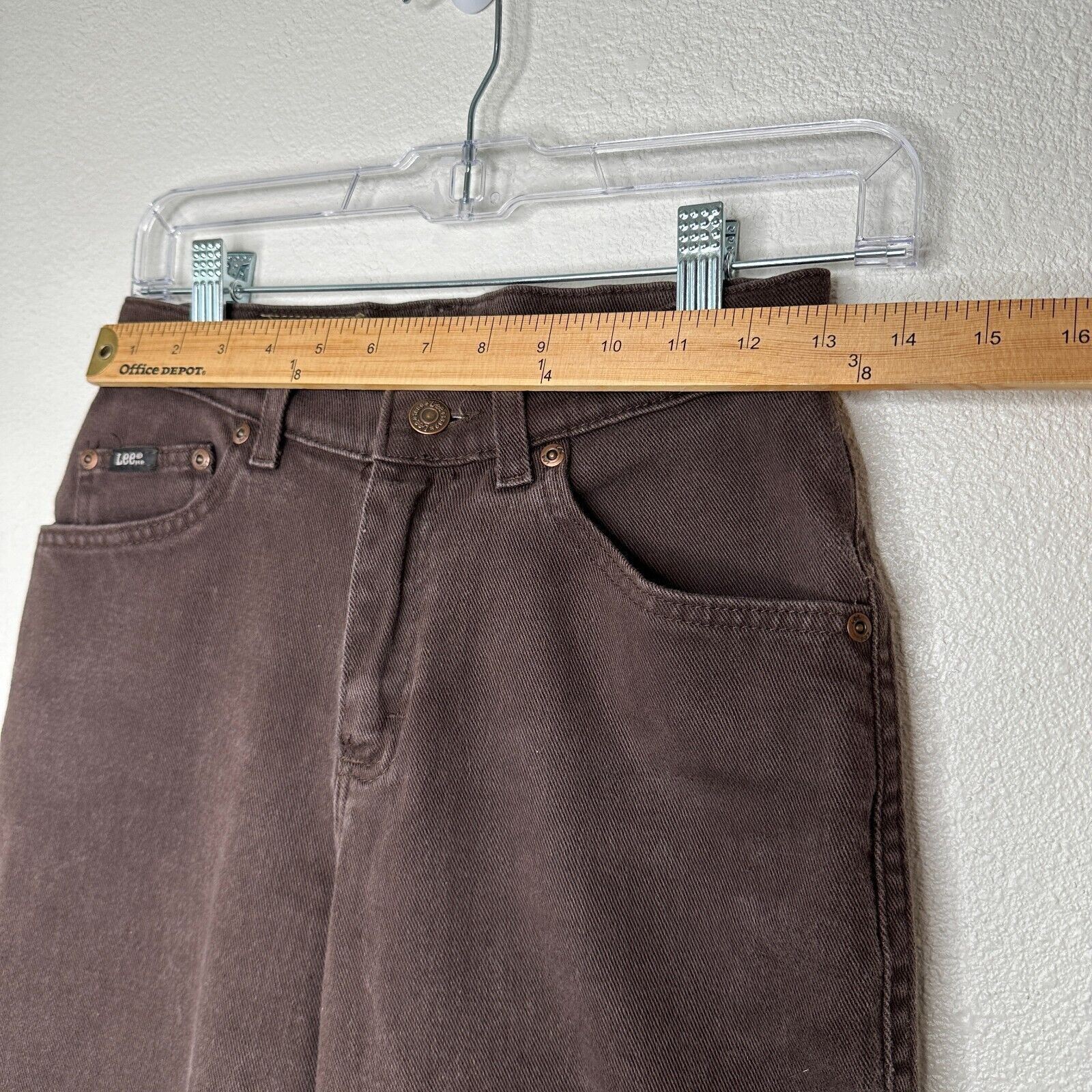 Lee Lee Original Brown Denim Mid Rise 5-Pocket Slim Jeans 4 Size 27" / US 4 / IT 40 - 11 Thumbnail