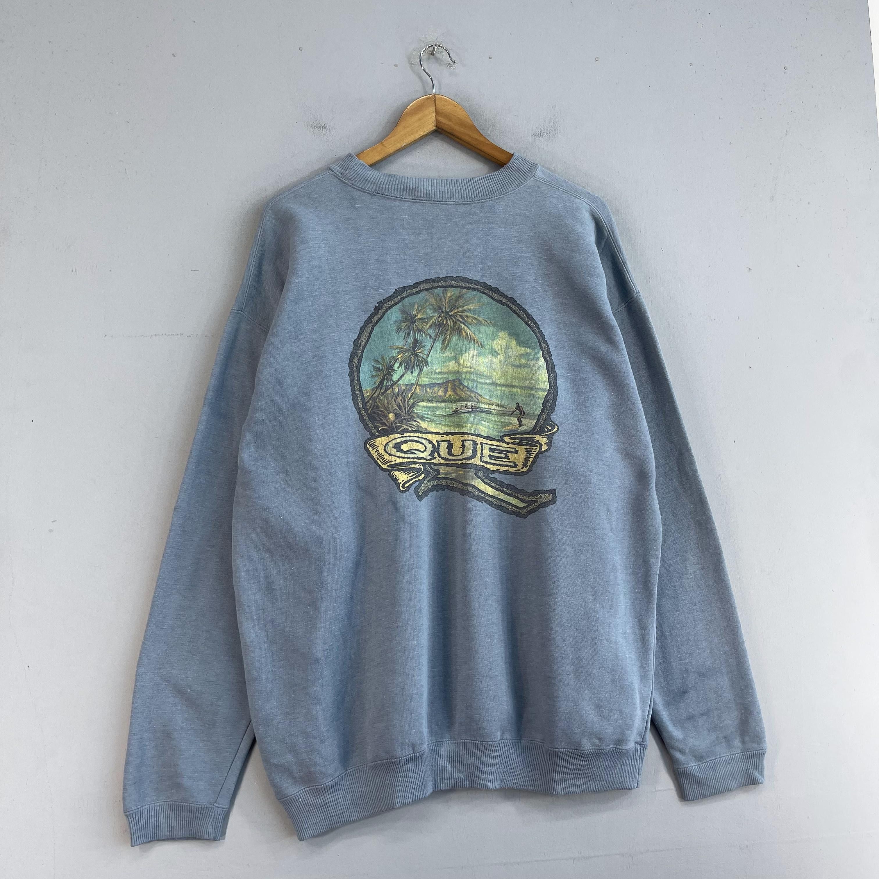 Vintage Vintage QUE Hawaiian Beach Surfing Printed Sweatshirt Size US L / EU 52-54 / 3 - 3 Thumbnail