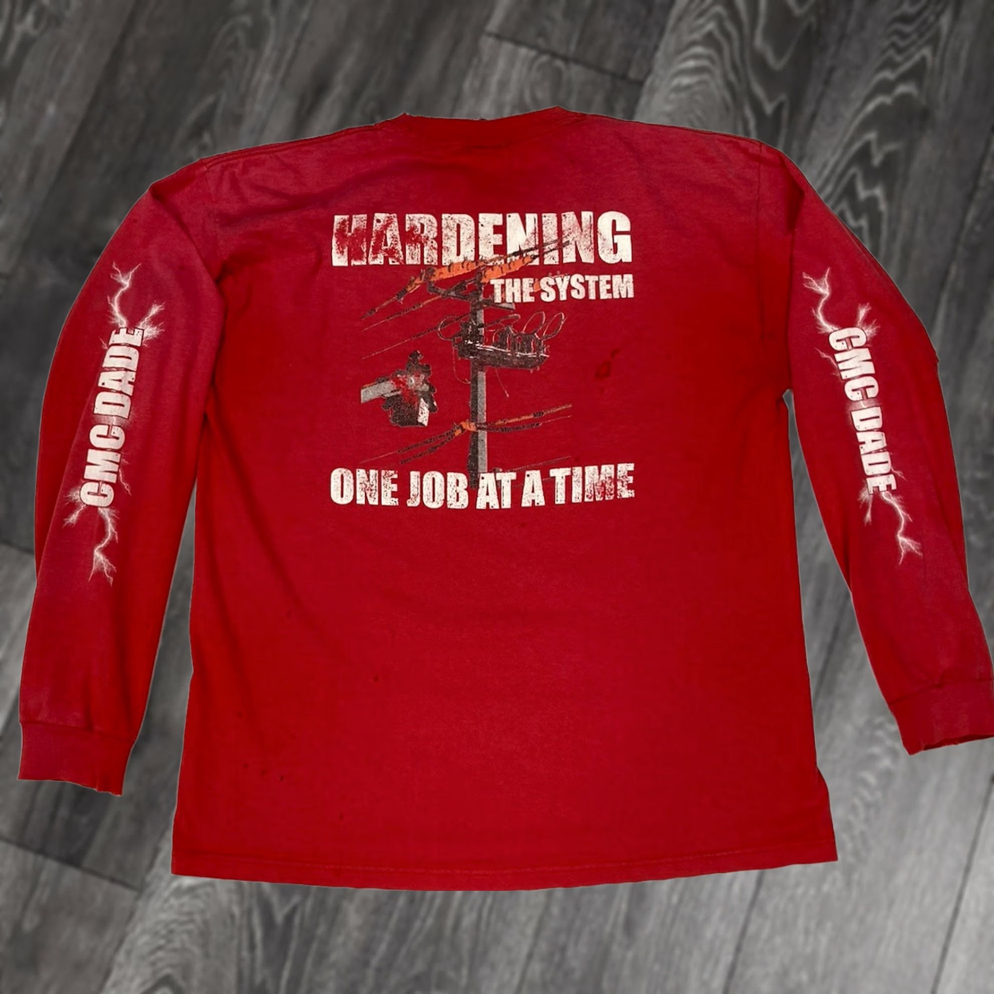 MCM VINTAGE Union Made Dade Hardening The System Thrashed T-shirt Men XL Red Long Sleeve Shirt XL Men Red Size US XL / EU 56 / 4 - 1 Thumbnail