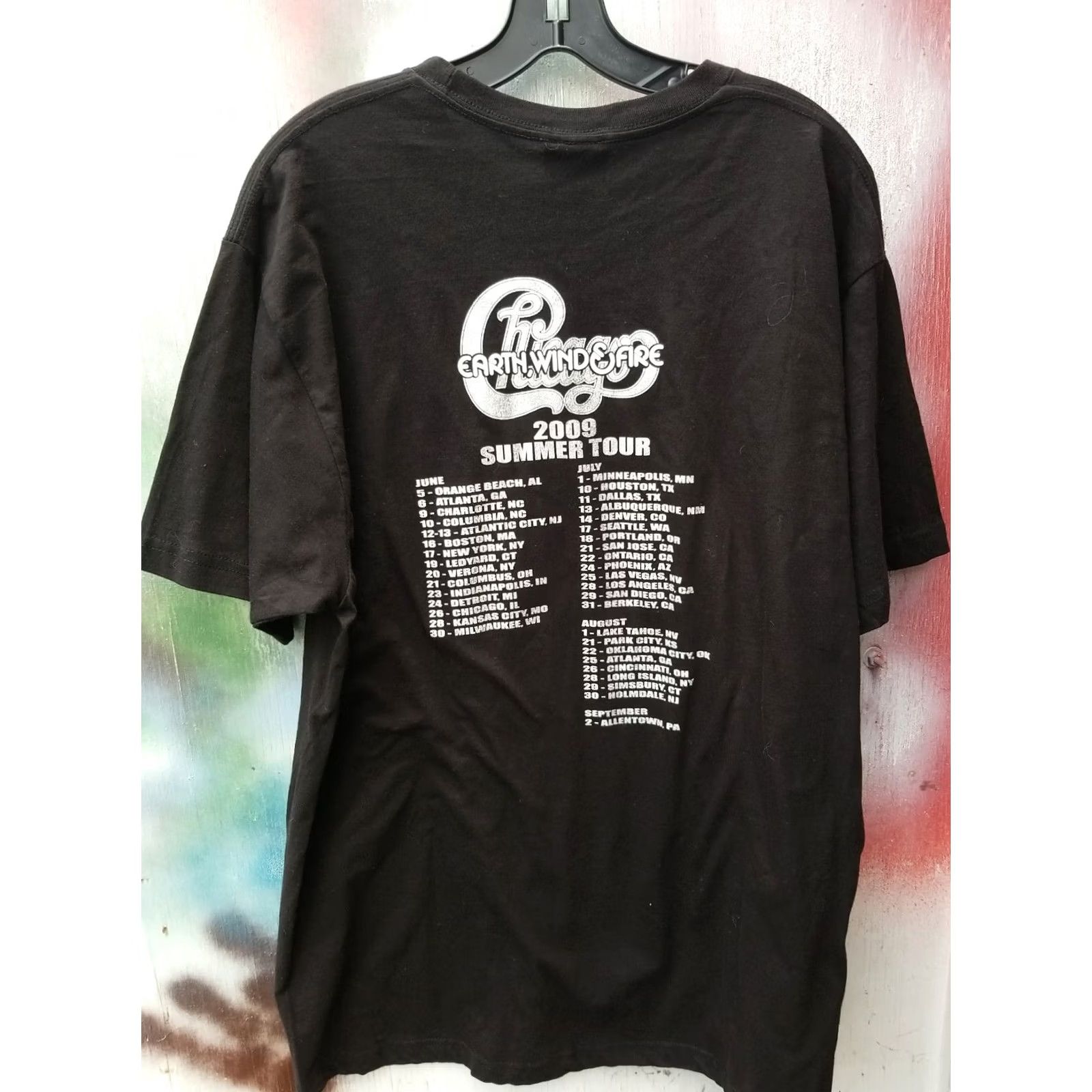 Vintage VINTAGE Earth Wind and Fire Sumner Tour black T-Shirt XL Men Shirt Short Sleeve Crew Neck 2009 Music Size US XL / EU 56 / 4 - 4 Thumbnail