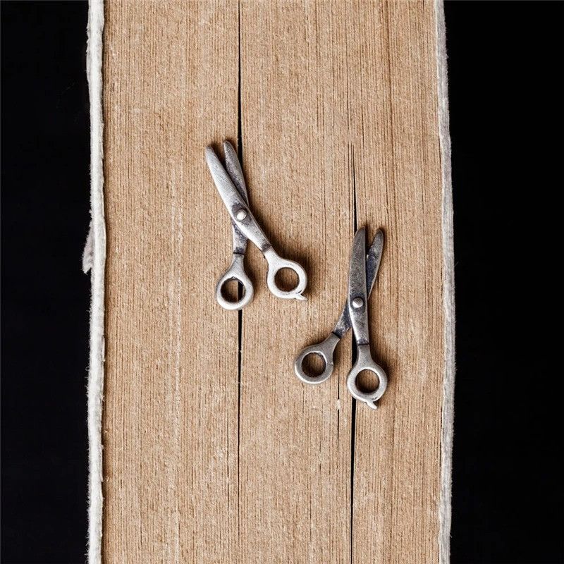 Jewelry Scissors Stud Earrings 925 Sterling Silver Ear Jewelry Gift Size ONE SIZE - 4 Thumbnail