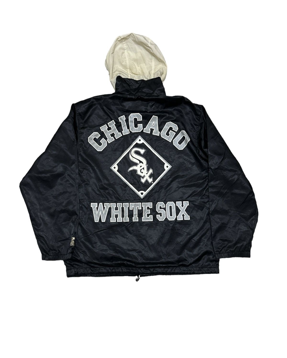 Starter Vintage Chicago White Sox Coach Jacket BigLogo Design Hoodie Size US M / EU 48-50 / 2 - 1 Thumbnail