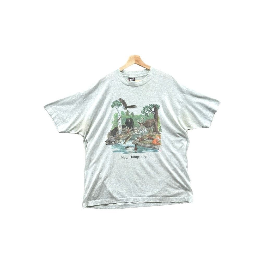 Vintage 1992 New Hamsphire Nature Animal Graphic Tee Size US XXL / EU 58 / 5 - 1 Thumbnail