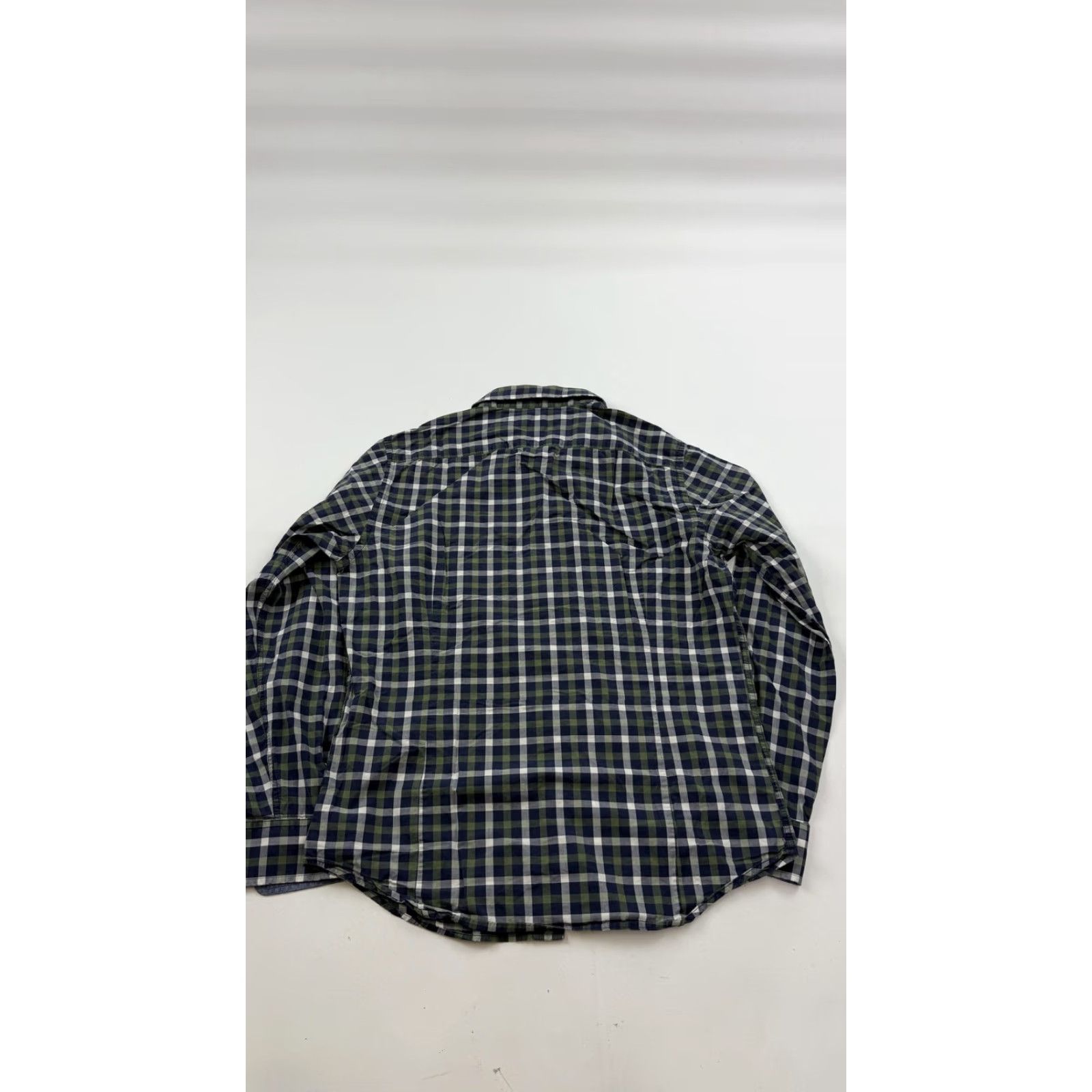 Banana Republic Banana Republic Shirt Mens Medium Blue Green Plaid Soft Wash Tailored Slim Fit Size US M / EU 48-50 / 2 - 5 Thumbnail