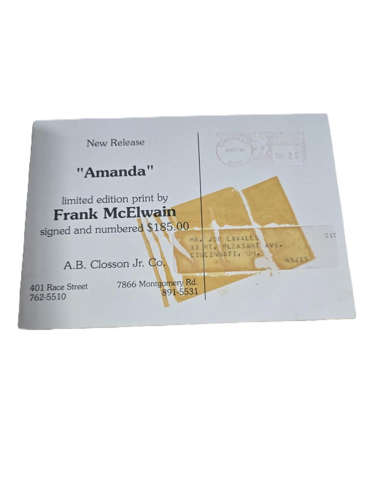 Other Frank McElwain "Amanda" Limited Edition Art Print Signed Size ONE SIZE - 2 Thumbnail