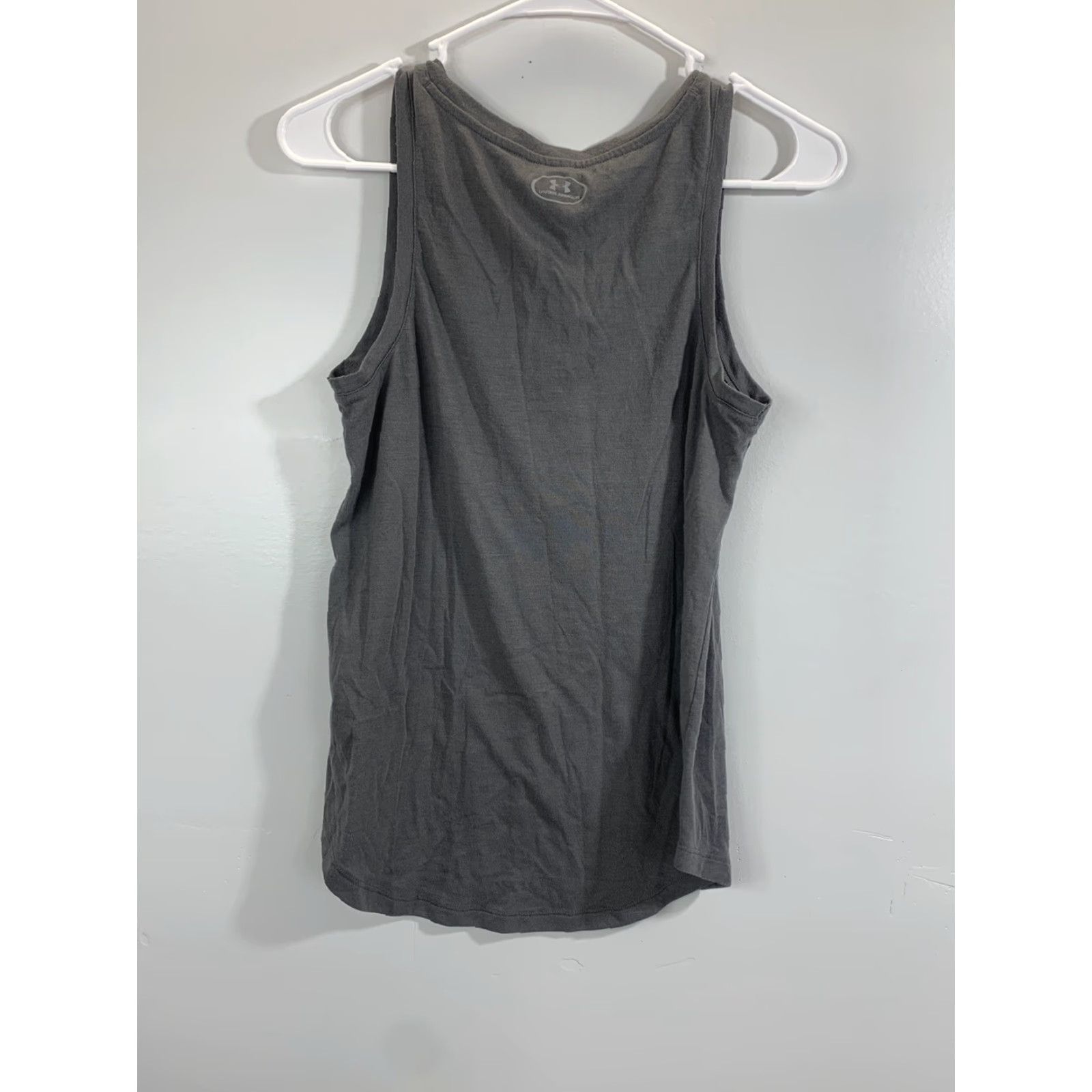 Under Armour Womens Under Armour HeatGear Tank Top S I Will What I Want Gray Sleeveless Pullover Activewear Moisture Wicking Cross Training Running Size S / US 4 / IT 40 - 3 Thumbnail