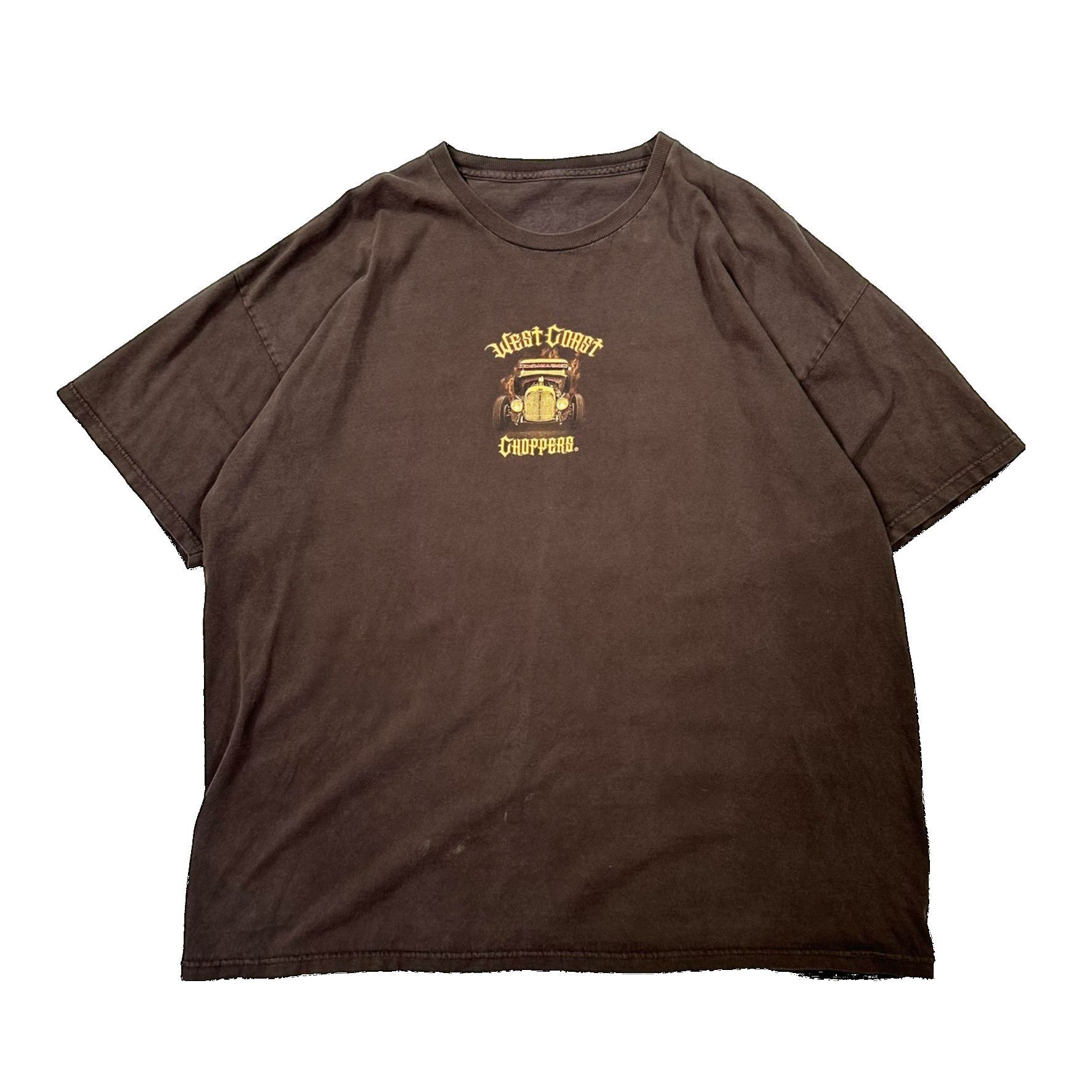 Vintage Vintage West Coast Choppers Big Print Brown Graphic T Shirt Size US XL / EU 56 / 4 - 1 Thumbnail