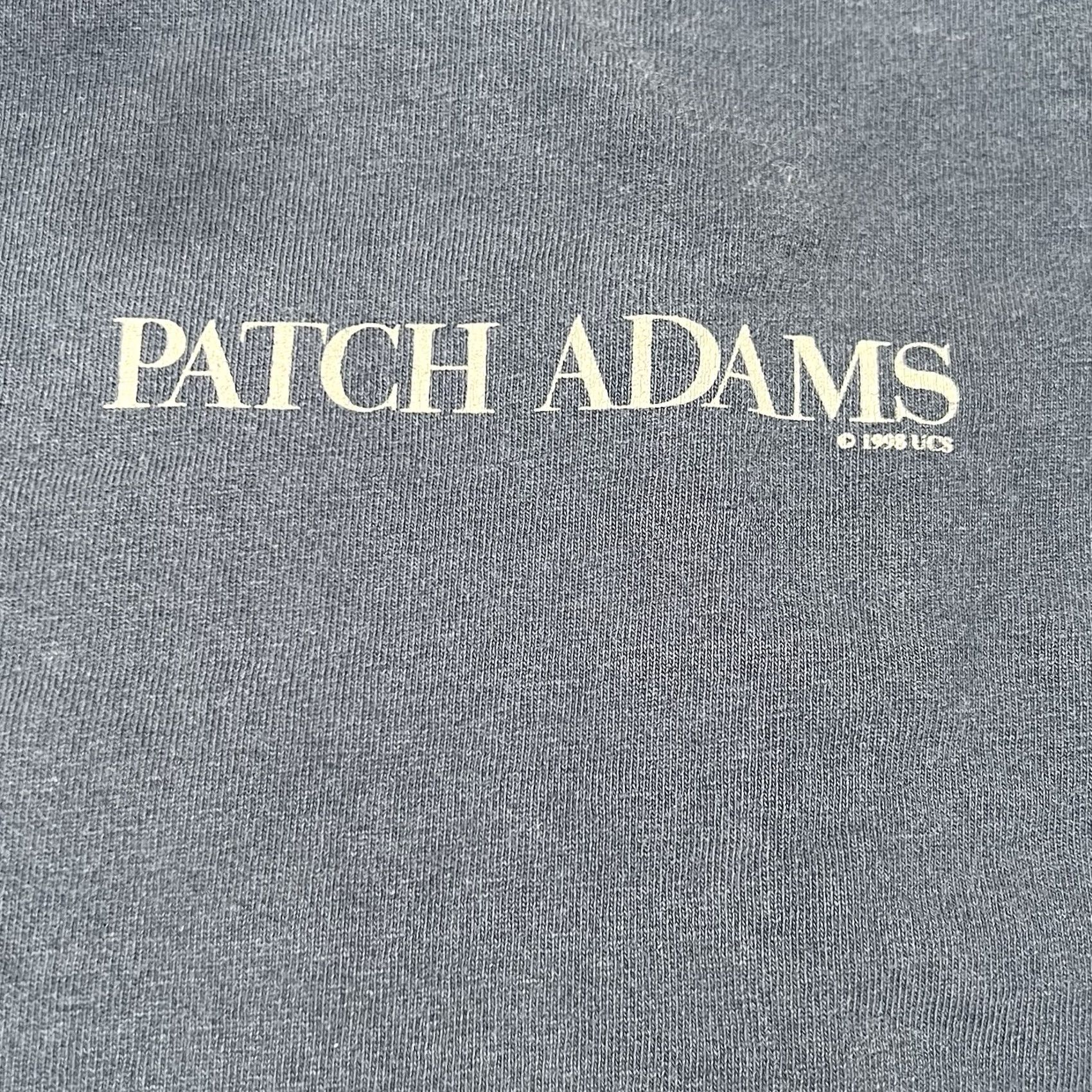 Vintage VINTAGE 90s Alstyle Apparel & Activewear Movie Shirt Patch Adams Robin Williams 1998 Navy Blue XL Men T-Shirt Size XL Blue 90s Mens Size US XL / EU 56 / 4 - 2 Thumbnail