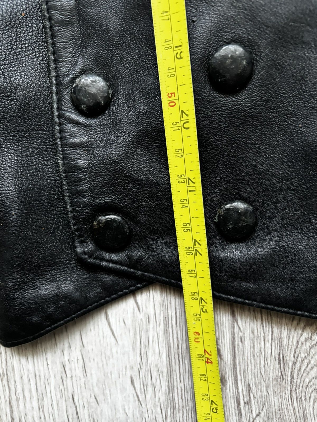 Hugo Boss Rare Hugo Boss Double-Breasted Leather Vest Czechoslovakia Size 38R - 11 Thumbnail