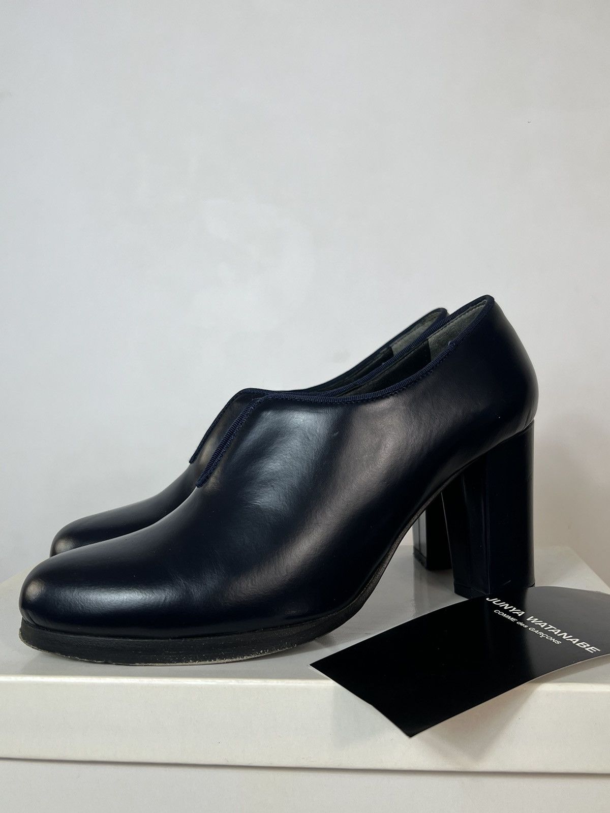 Avant Garde x Comme Des Garcons Junya Watanabe Cowhide Heels Mainline Podiums Shoes Cdg in Blue, Women's (Size 7)