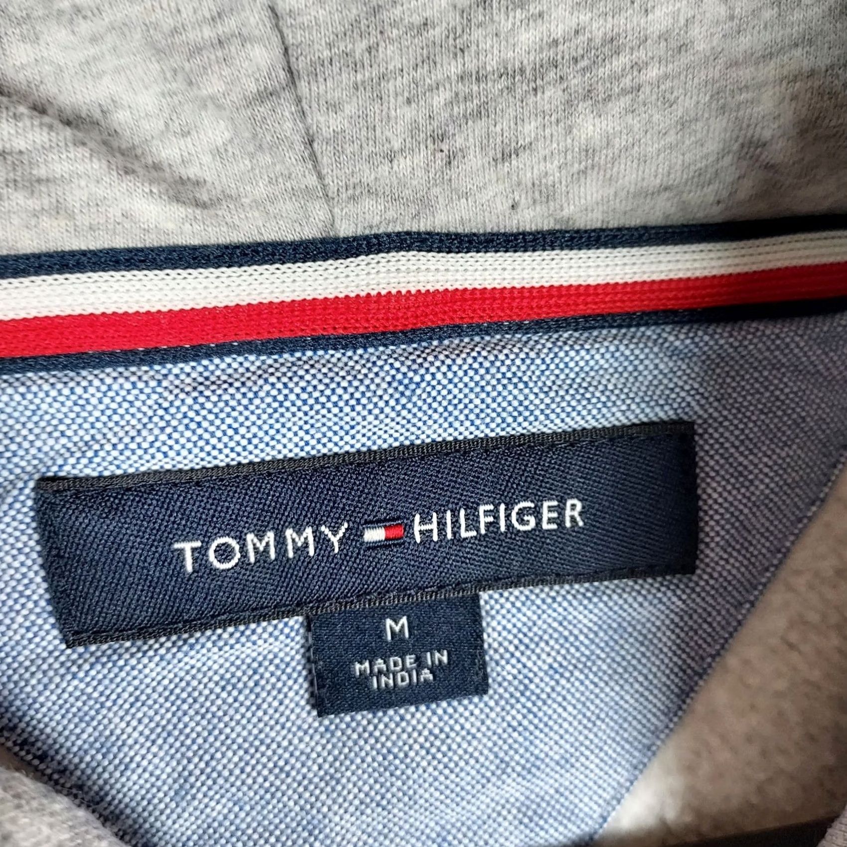 Tommy Hilfiger Tommy Hilfiger Hoodie Mens M Gray Pullover Sweatshirt Flag Logo Casual Size US M / EU 48-50 / 2 - 5 Thumbnail
