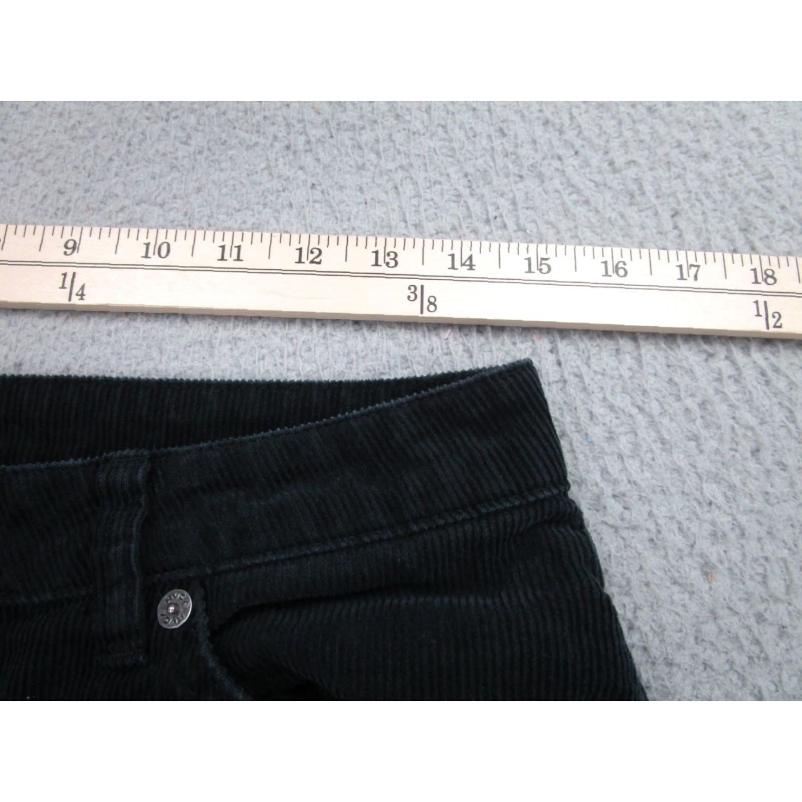 RVCA RVCA Pants Womens 27 Black Corduroy Straight Leg 5 Pocket Zip Fly Casual Surf Size 27" / US 4 / IT 40 - 4 Thumbnail