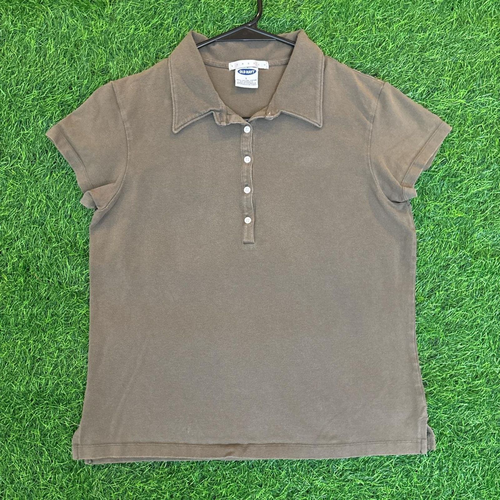 Old Navy Women's Vintage Olive Old Navy Polo Size XS / US 0-2 / IT 36-38 - 1 Thumbnail