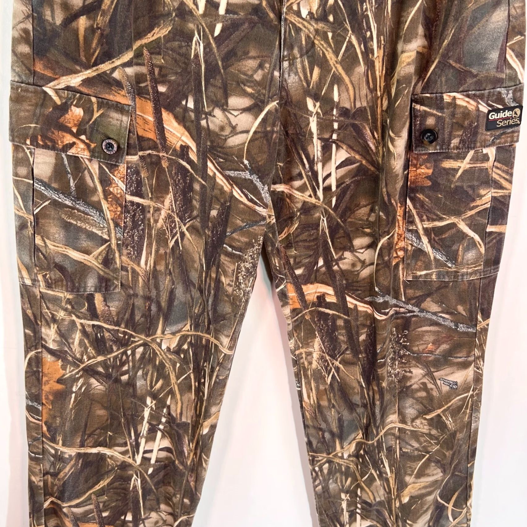 Vintage Guide Series Advantage Camo Cargo Pants Mens M 34 X 31 Green Tactical Cargo Pocket Jeans/Canvas Straight Mens 34x31 Size US 31 - 3 Thumbnail
