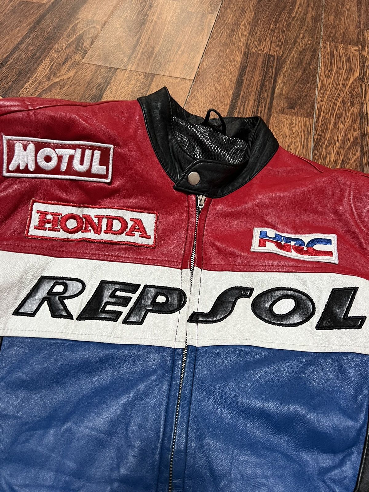 Honda 💥RARE💥Vintage Honda Repsol Leather Moto Racing Jacket Size L Size US L / EU 52-54 / 3 - 10 Thumbnail